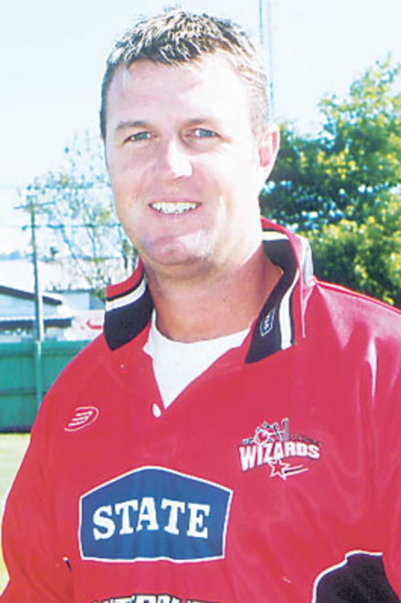 Portrait of Canterbury player Darron Reekers, December 2001.