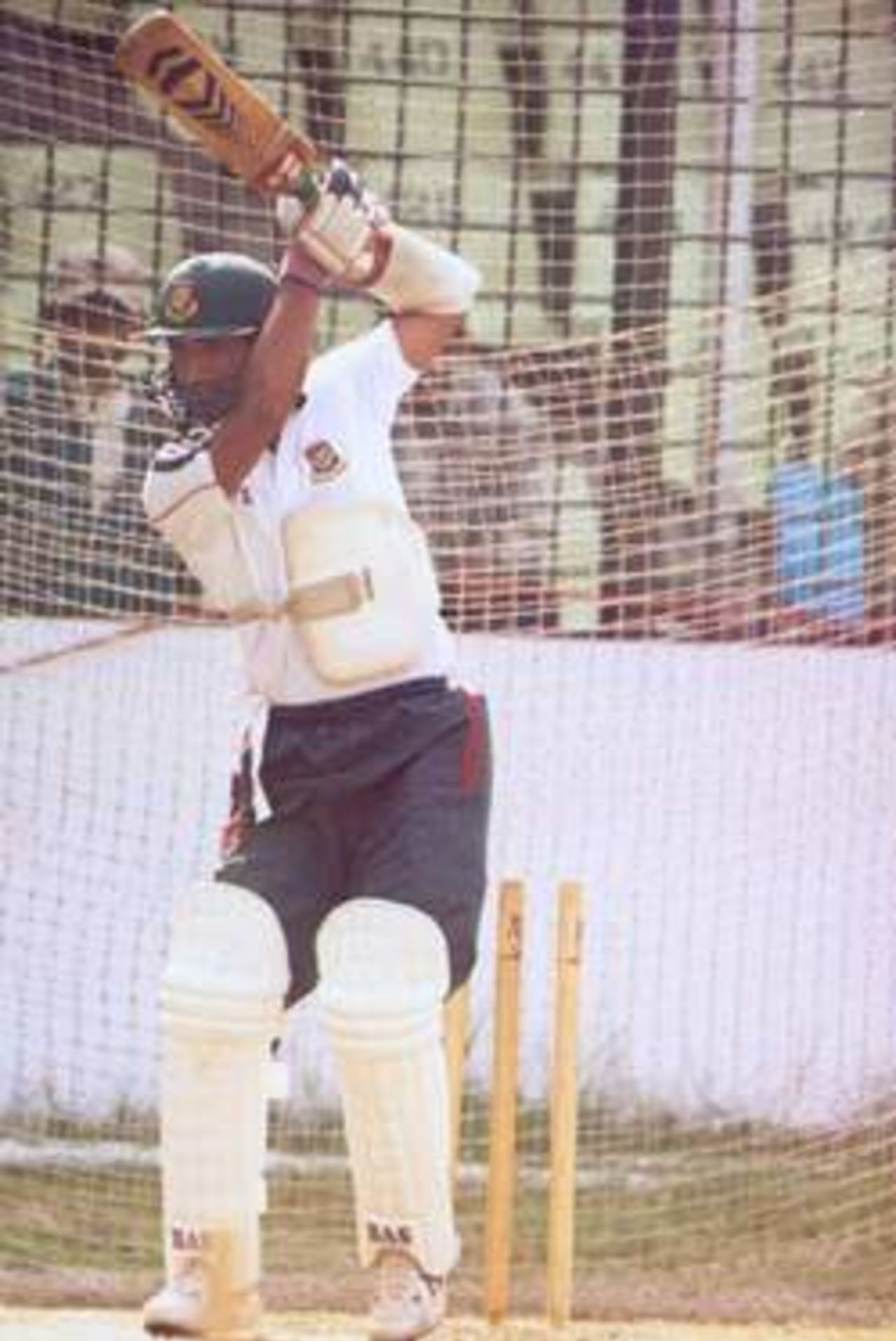 Mehrab taking shots on the net