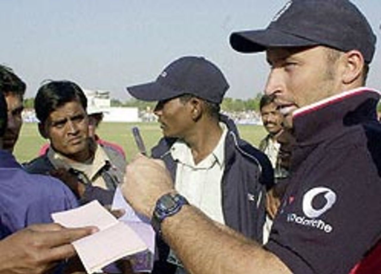 On the England in India tour 2001 - 02