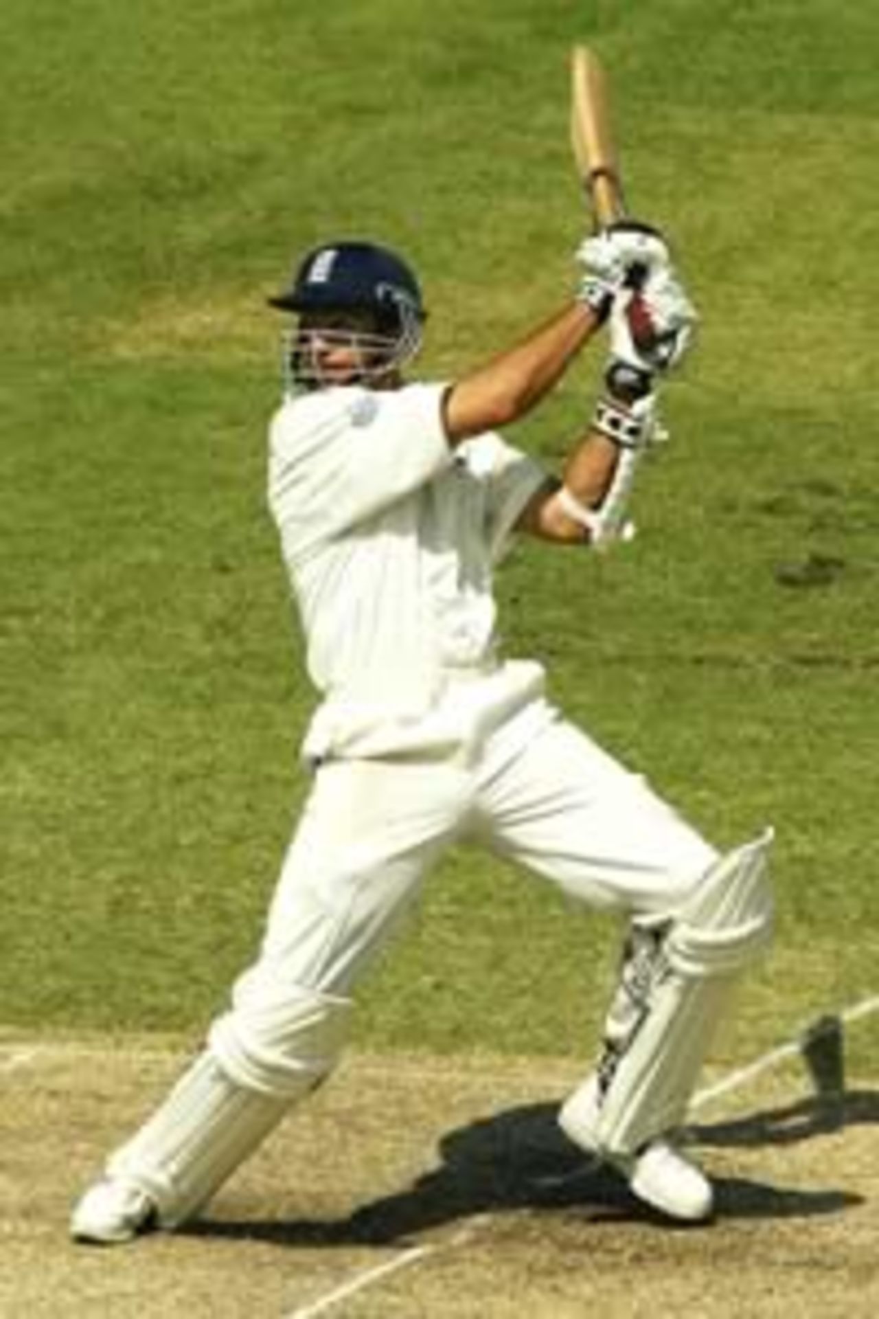 SYDNEY - JANUARY 4: Michael Vaughan of England hits out during the third day of the fifth Ashes test between Australia and England at the Sydney Cricket Ground in Sydney, Australia on January 4, 2003.