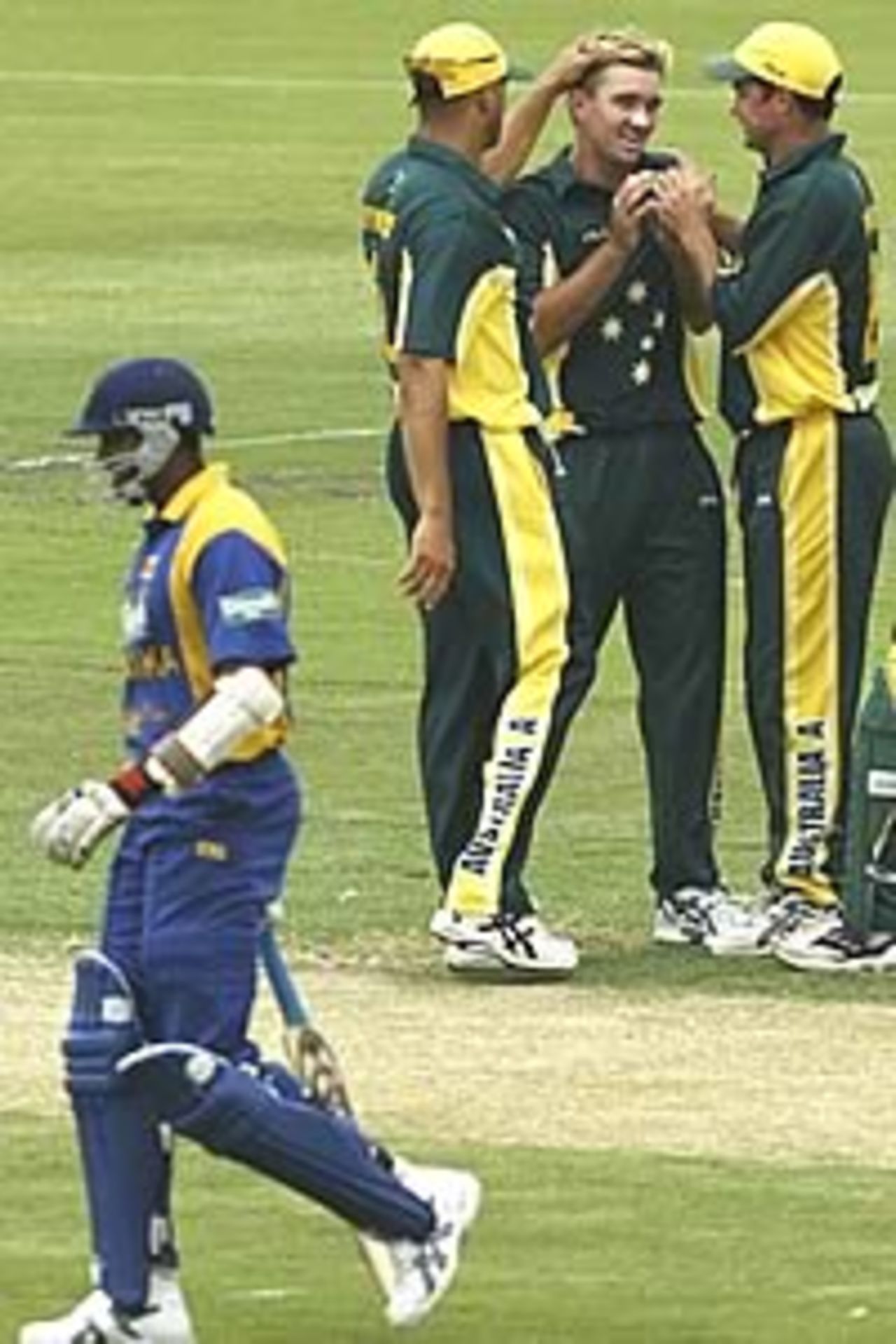 ADELAIDE - JANUARY 7: Nathan Hauritz of Australia A celebrates after bowling Dilhara Fernando of Sri Lanka during the One Day Match between Australia A and Sri Lanka at the Adelaide Oval in Adelaide, Australia, on January 7, 2003.