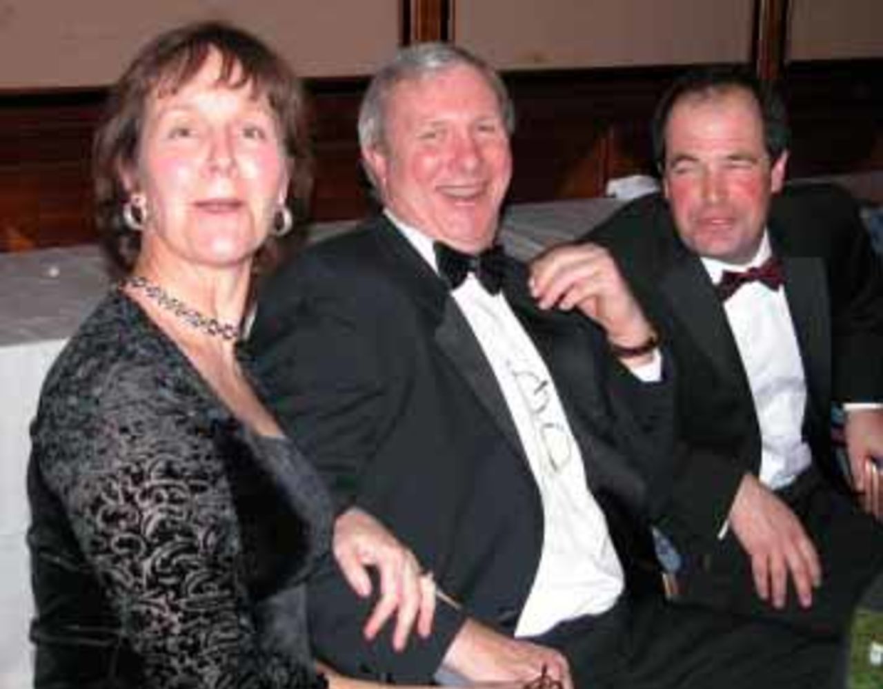 Rose Bowl and Hampshire stalwarts Alison and Bob Wilcocks and Head Groundsman Nigel Gray.