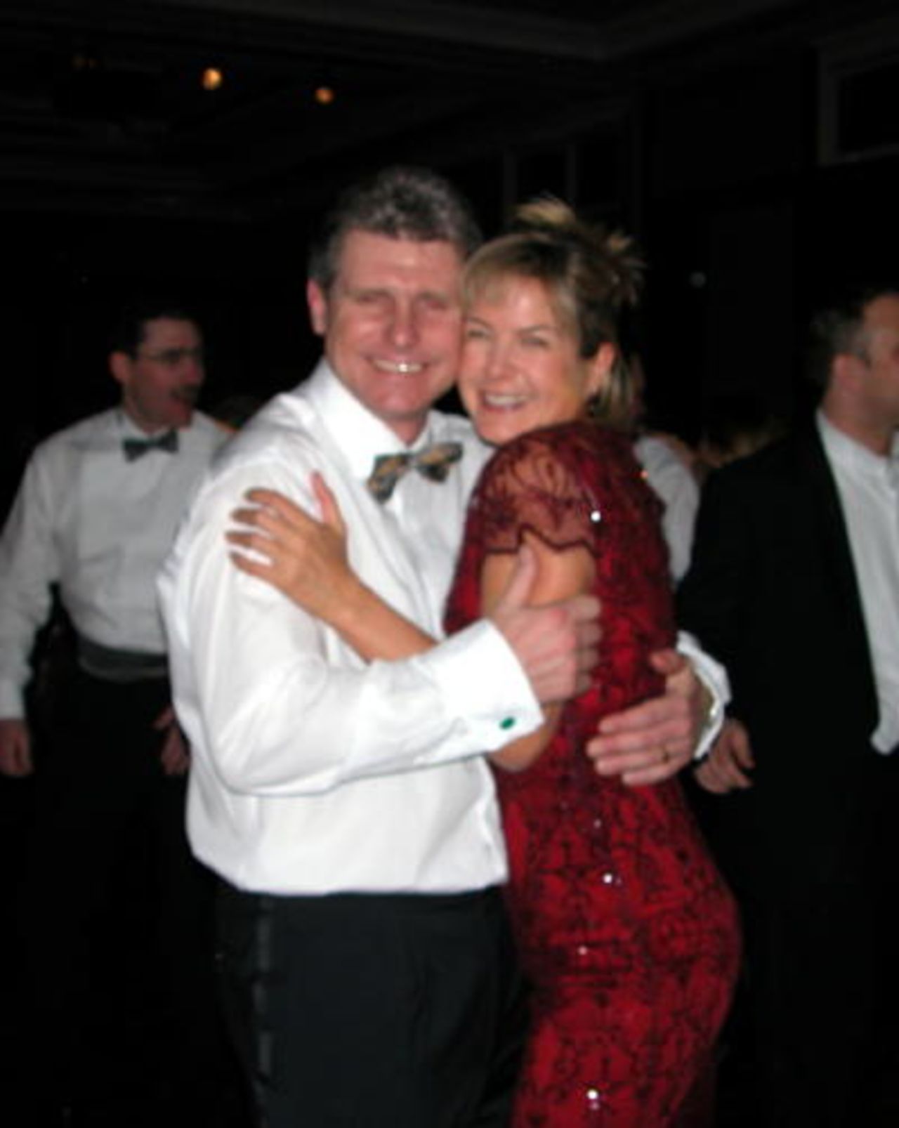 After the formalities the dancing as Robin partners Peggy Smith on the floor.