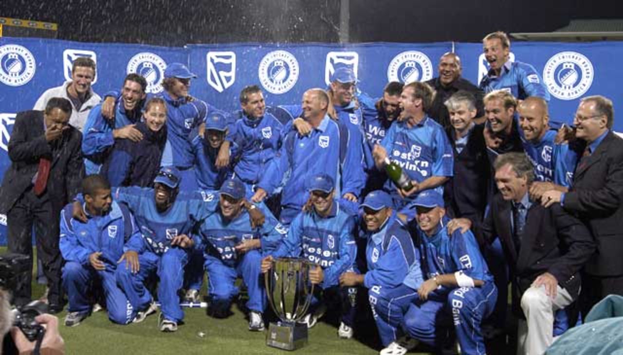 Victorious WP team celebrate their Standard Bank Cup win
