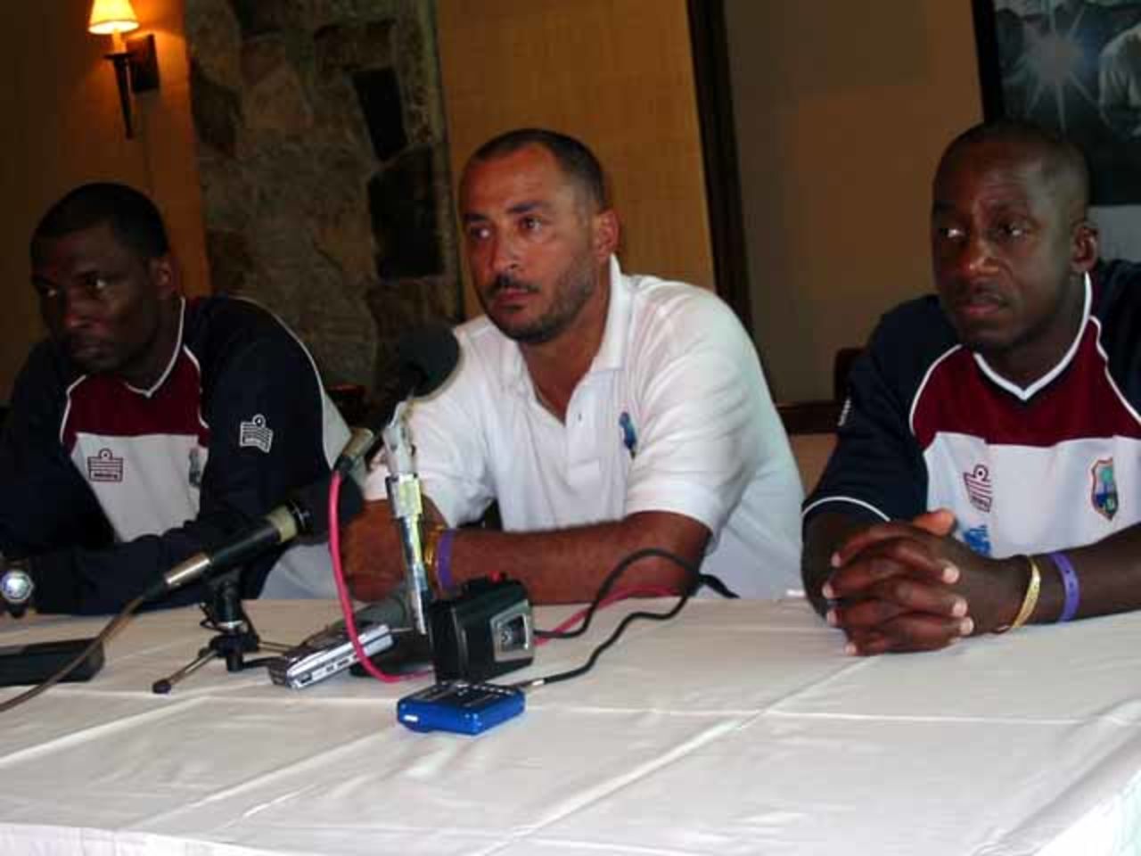 West Indies management at World Cup player's briefing
