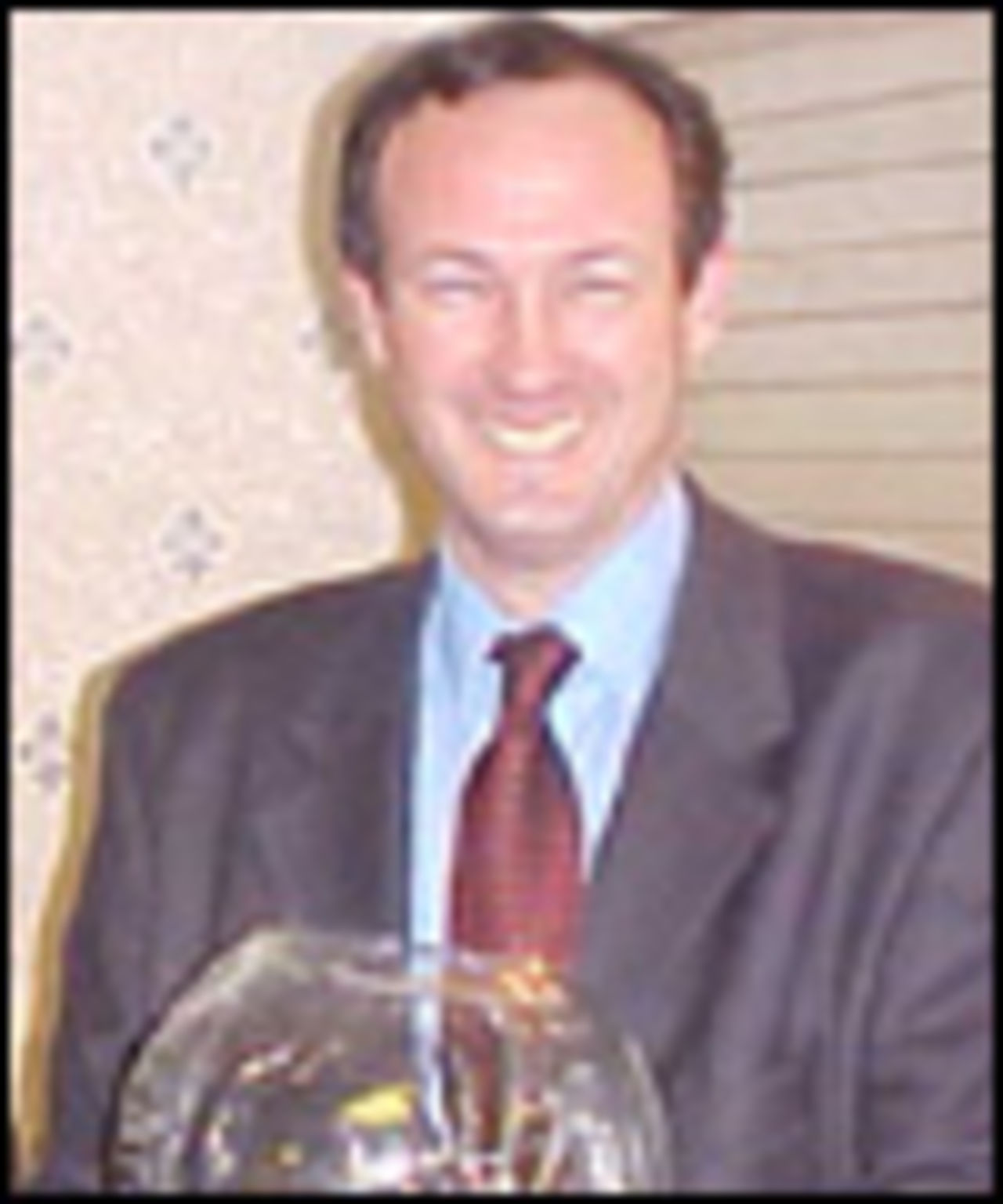 Graham Dakin with his retirement momento