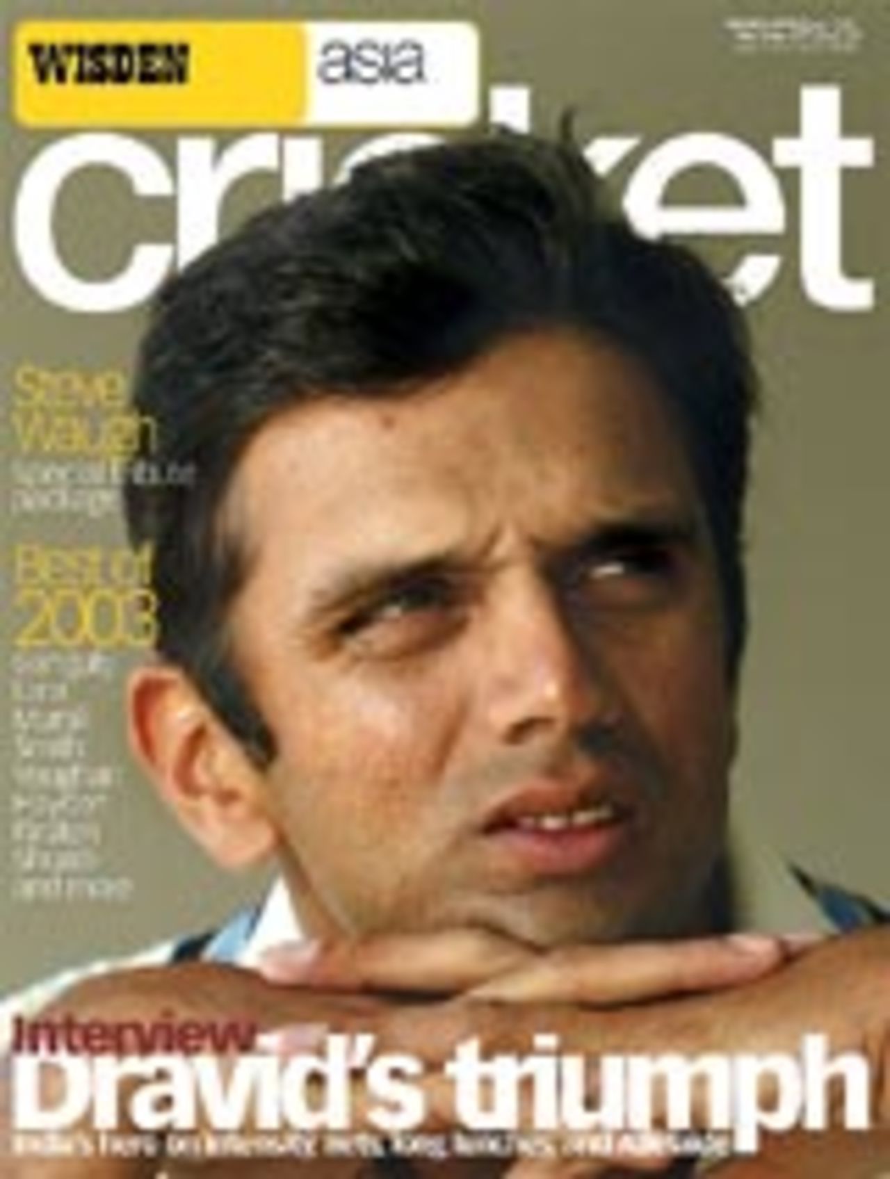 Wisden Asia Cricket, January 2004 cover, Rahul Dravid
