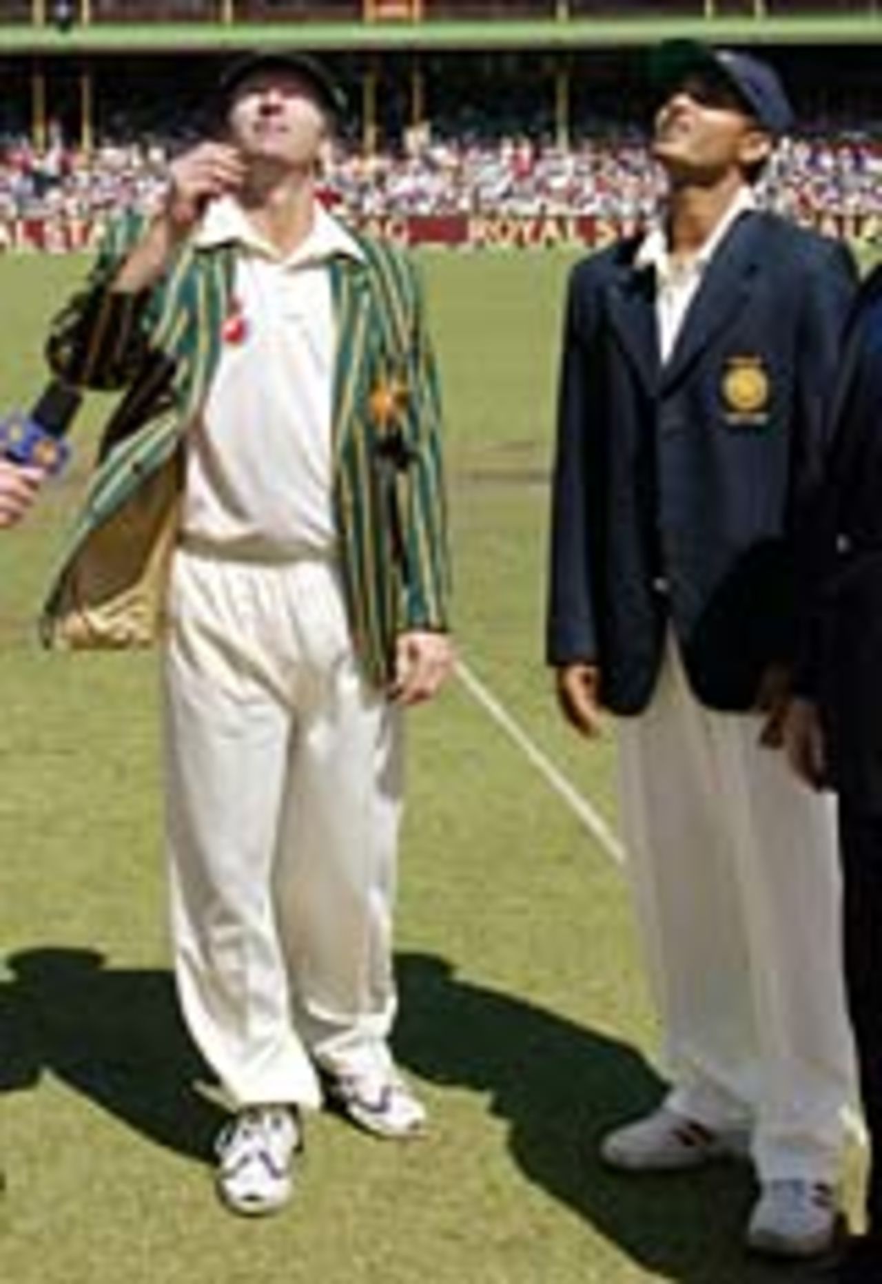 Steve Waugh and Sourav Ganguly toss, 4th Test, Sydney, 1st day, January 2, 2004