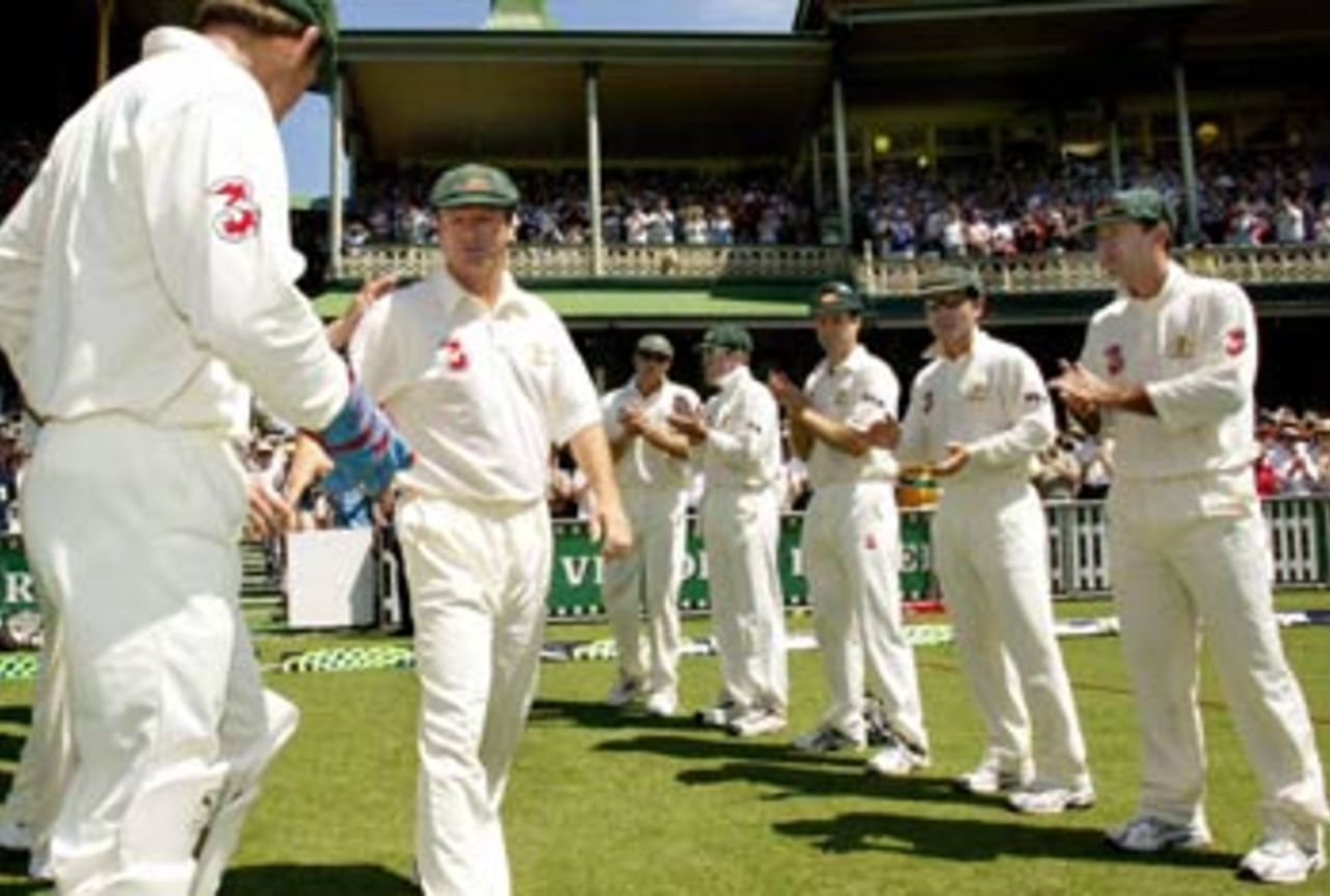 A special occasion for Steve Waugh, 4th Test, Sydney, 1st day, January 2, 2004
