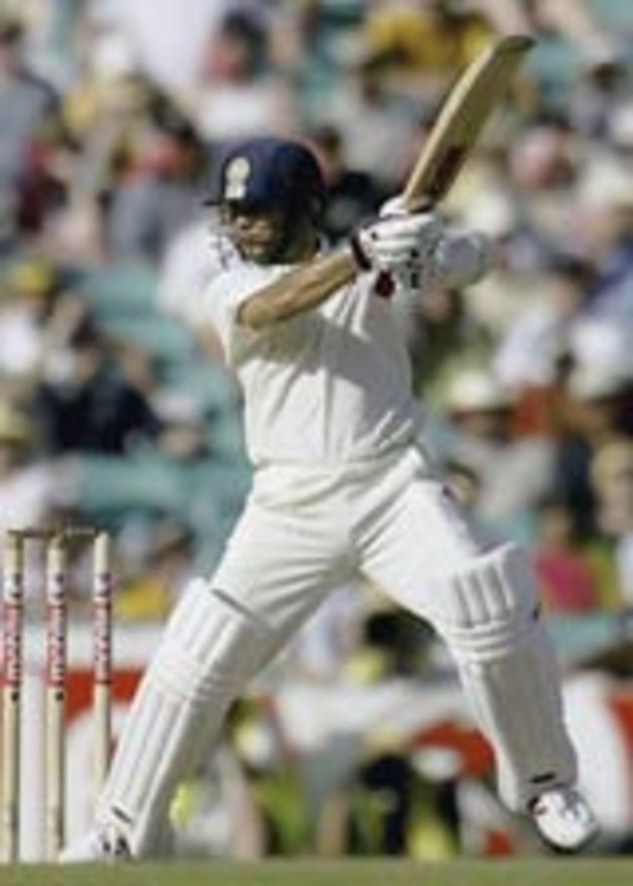 Sachin Tendulkar drives, Australia v India, 4th Test, Sydney, 2nd day, January 3, 2004