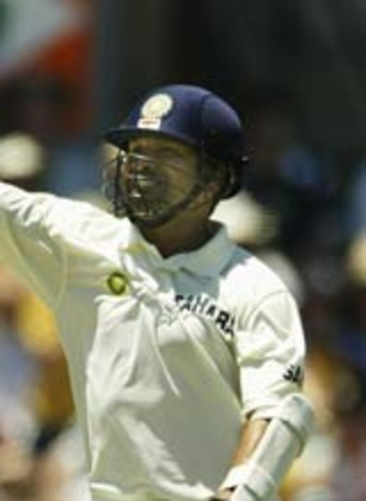 Sachin Tendulkar celebrates, Australia v India, 4th Test, Sydney, 2nd day, January 3, 2004