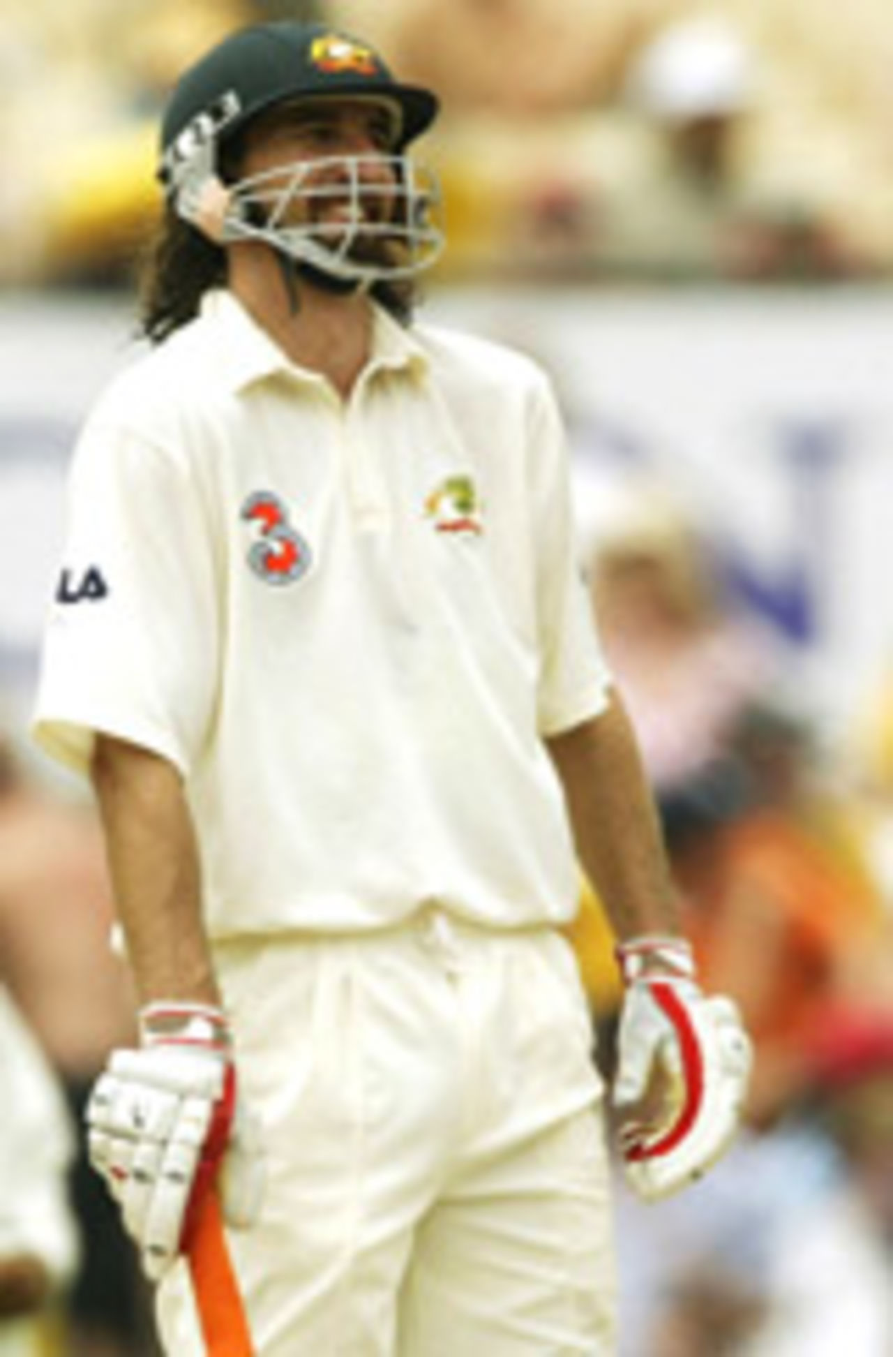 Jason Gillespie has a laugh, Australia v India, 4th Test, Sydney, 4th day, January 5, 2004