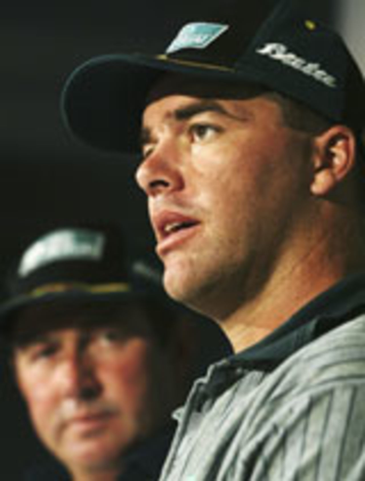 Heath Streak at press conference, Perth, October 8, 2003