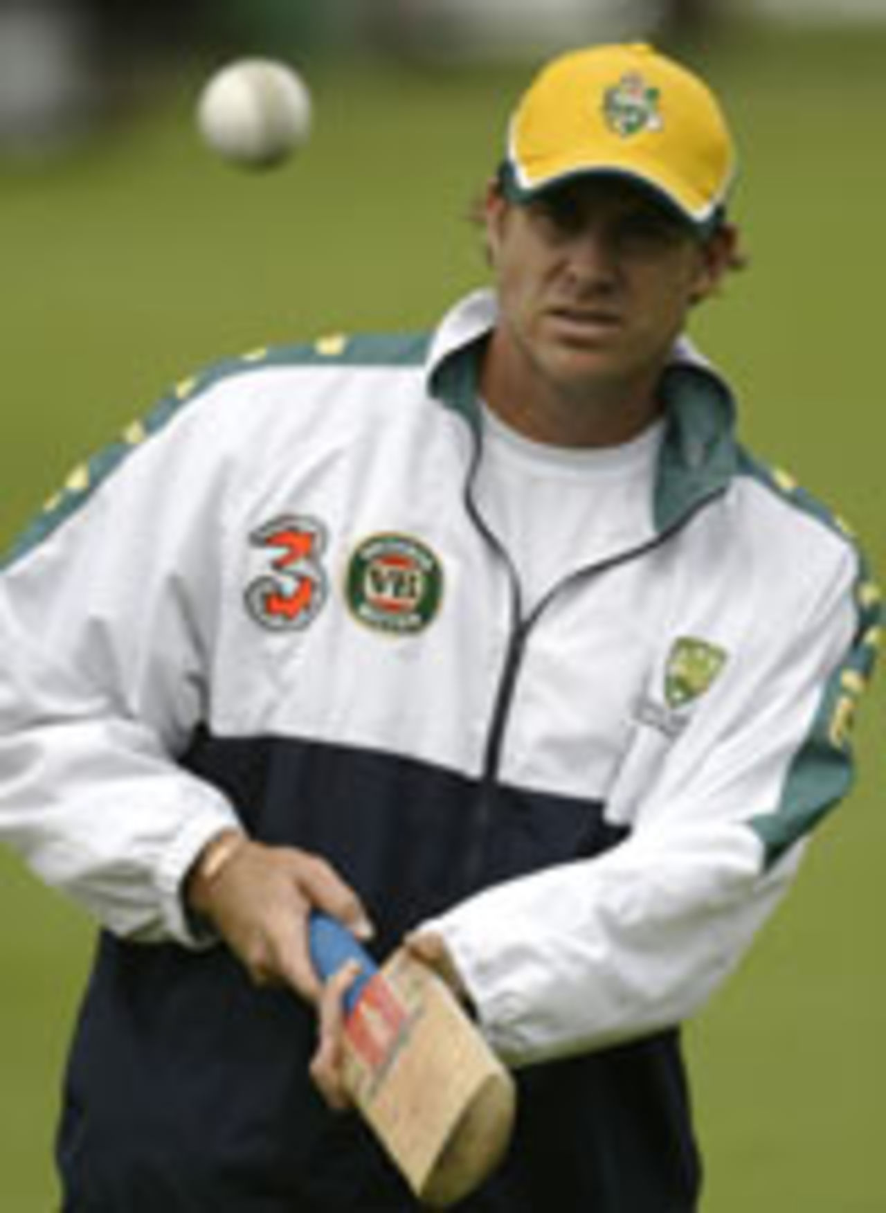 Matthew Hayden at the nets before Australia's VB Series opener against India, January 8, 2004