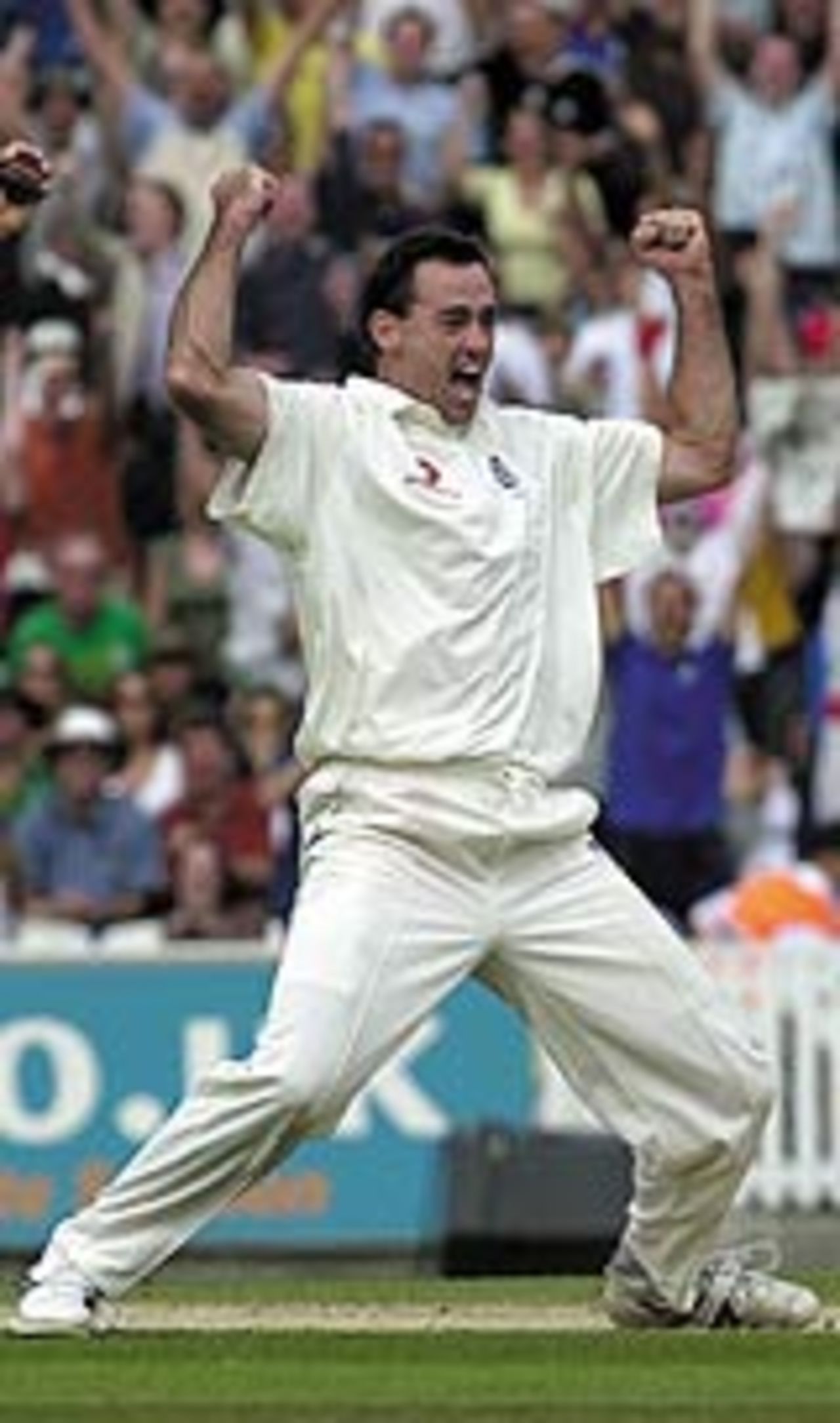 Martin Bicknell celebrates getting Graeme Smith lbw, England v South Africa, 5th Test, The Oval, September 7, 2003