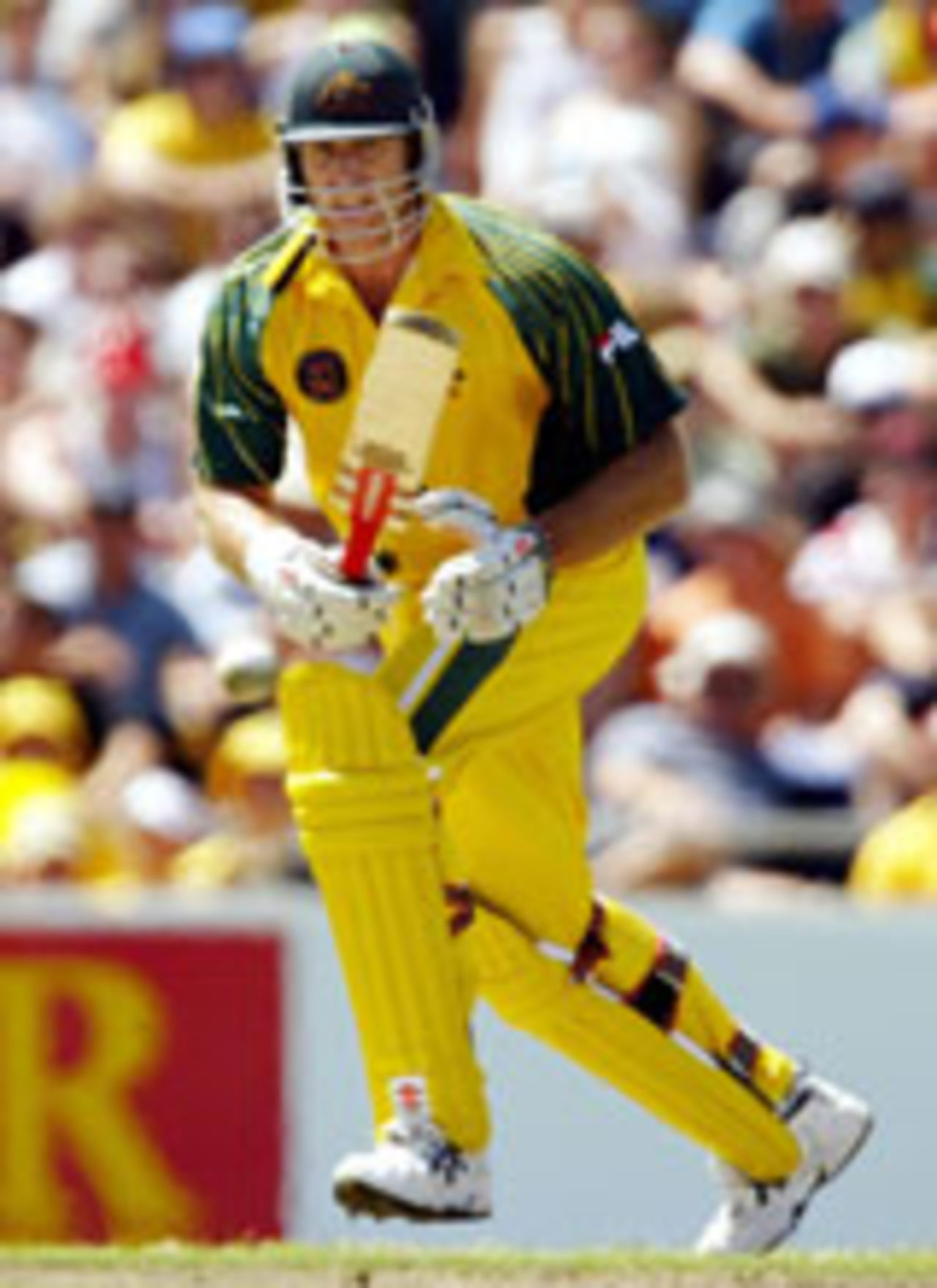 Matthew Hayden in action on his way to 63, Australia v Zimbabwe, VB Series, 4th ODI, Hobart, 16 January, 2004