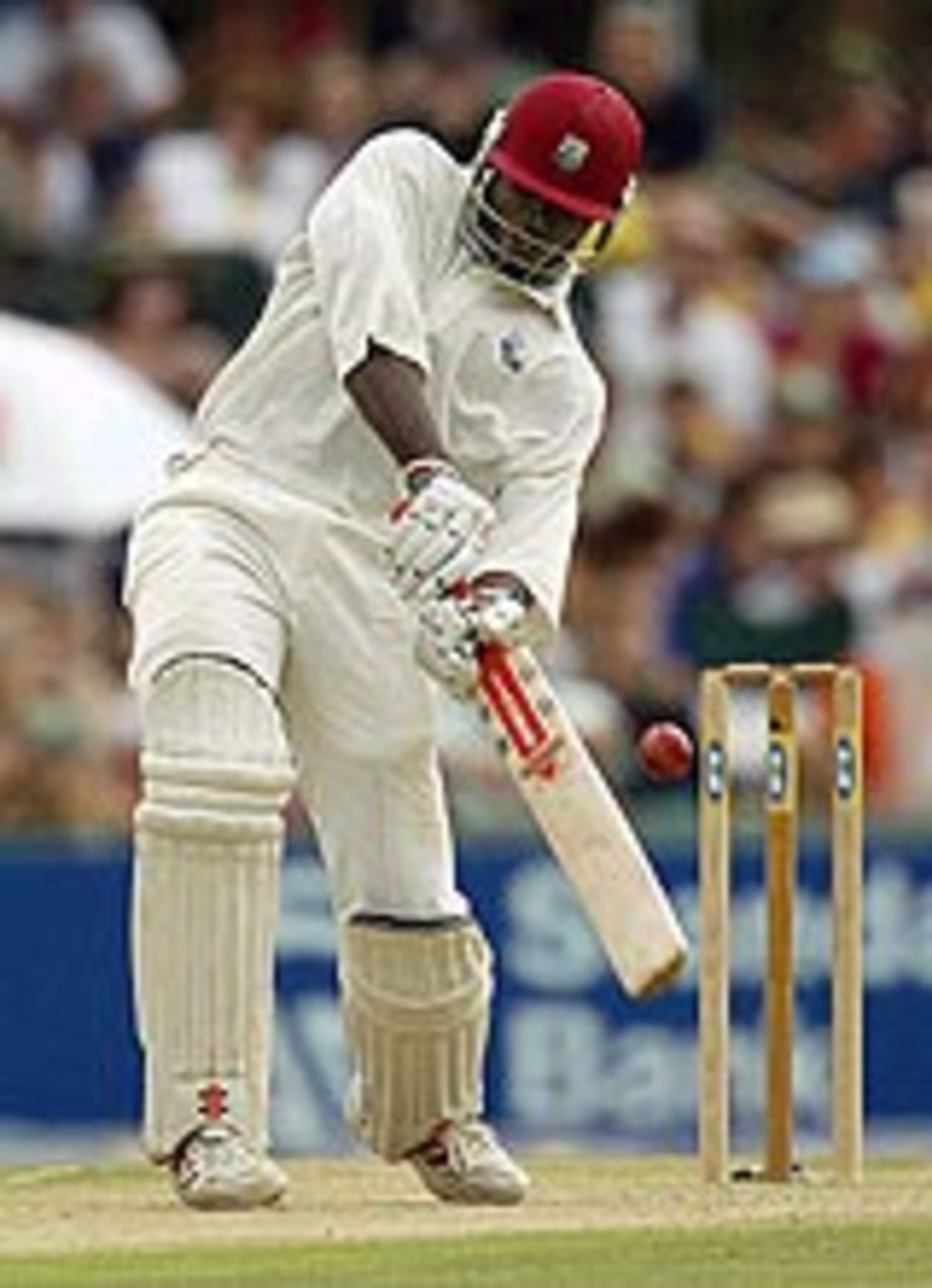 Chris Gayle drives through the covers, West Indies v South Africa, 4th Test, Centurion, January 18, 2004