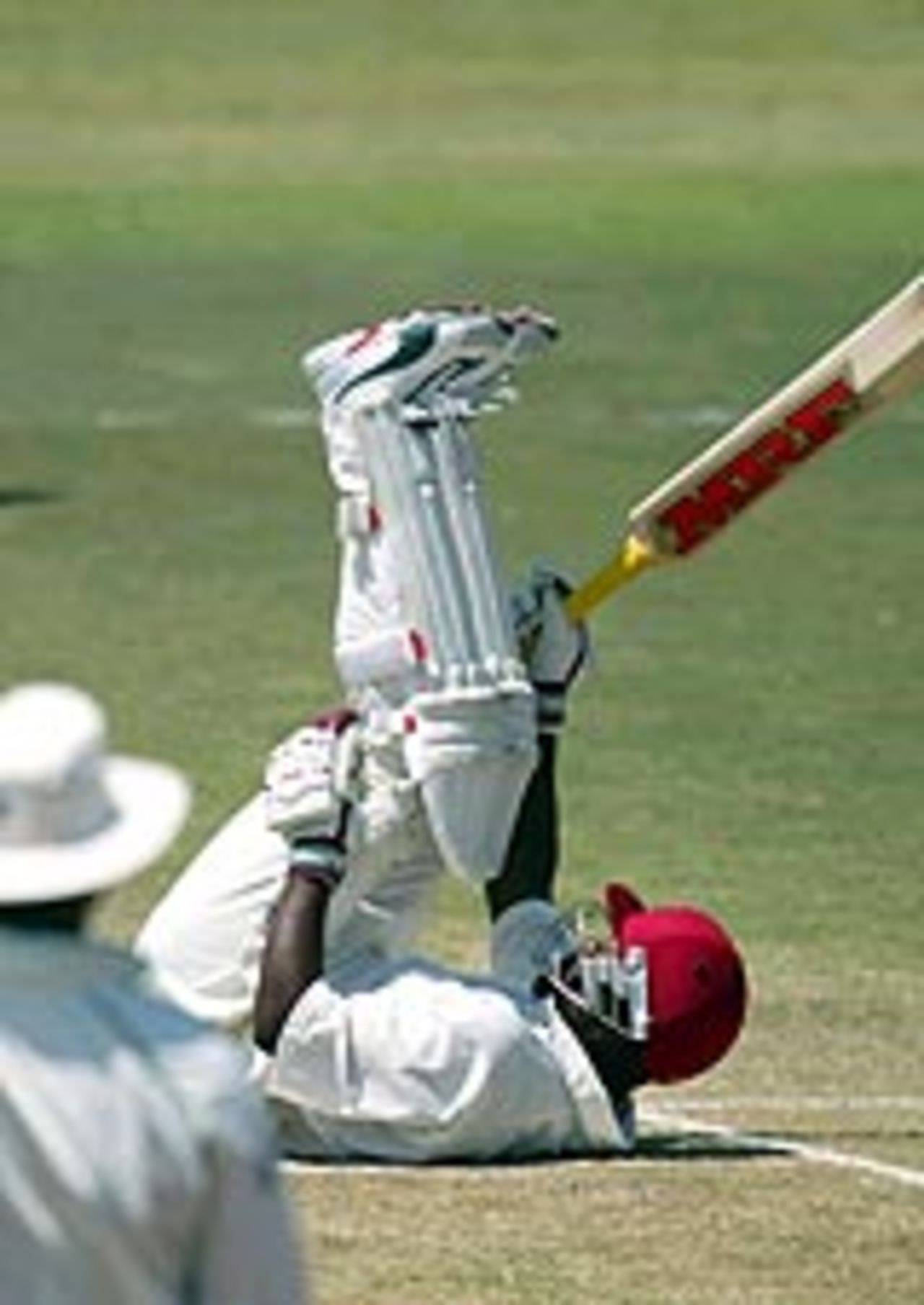 Brian Lara on his backside - West Indies v South Africa, 4th Test, Centurion, January 2003