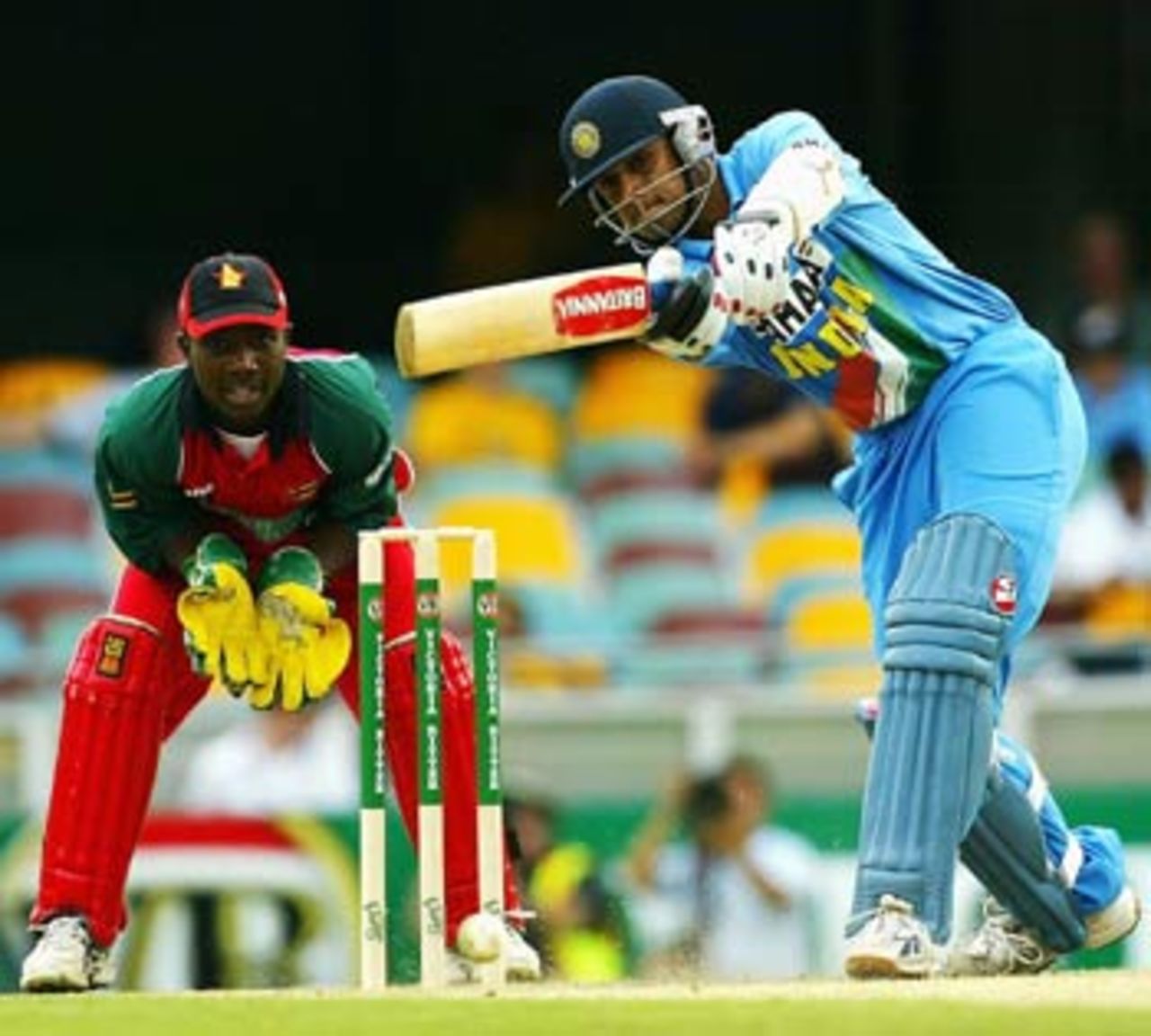 Rahul Dravid provided the Indian innings with solidity, India v Zimbabwe, VB Series, Brisbane, 6th ODI, January 20, 2004