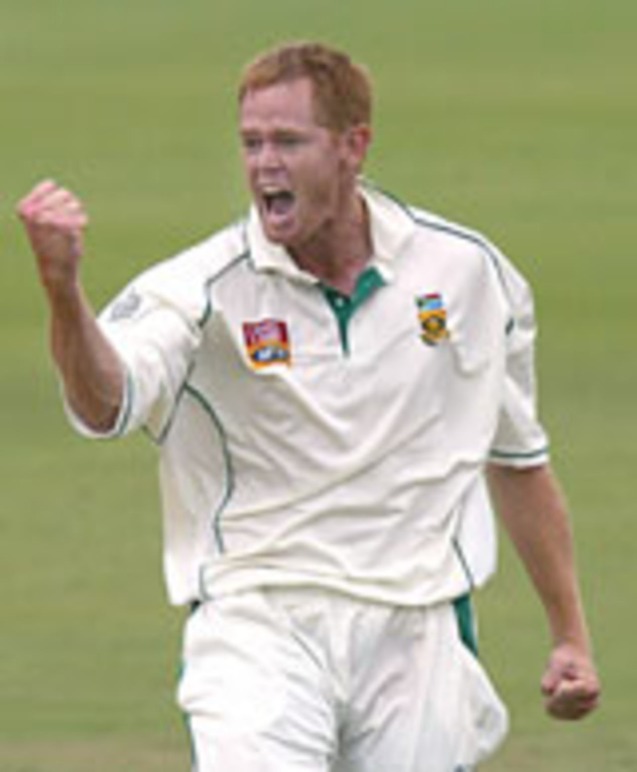 Shaun Pollock celebrates a wicket, South Africa v West Indies, 4th Test, Centurion, January 20, 2004