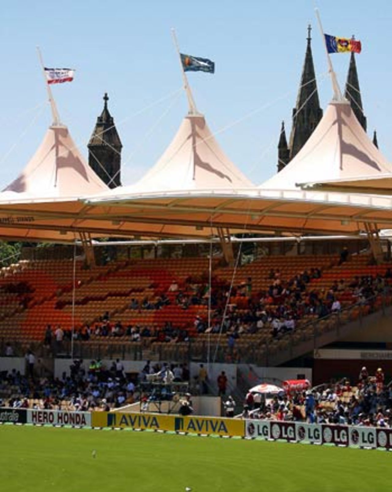 The picturesque Adelaide Oval set the scene for a thriller, India v Zimbabwe, VB Series, 8th ODI, Adelaide, January 24, 2004