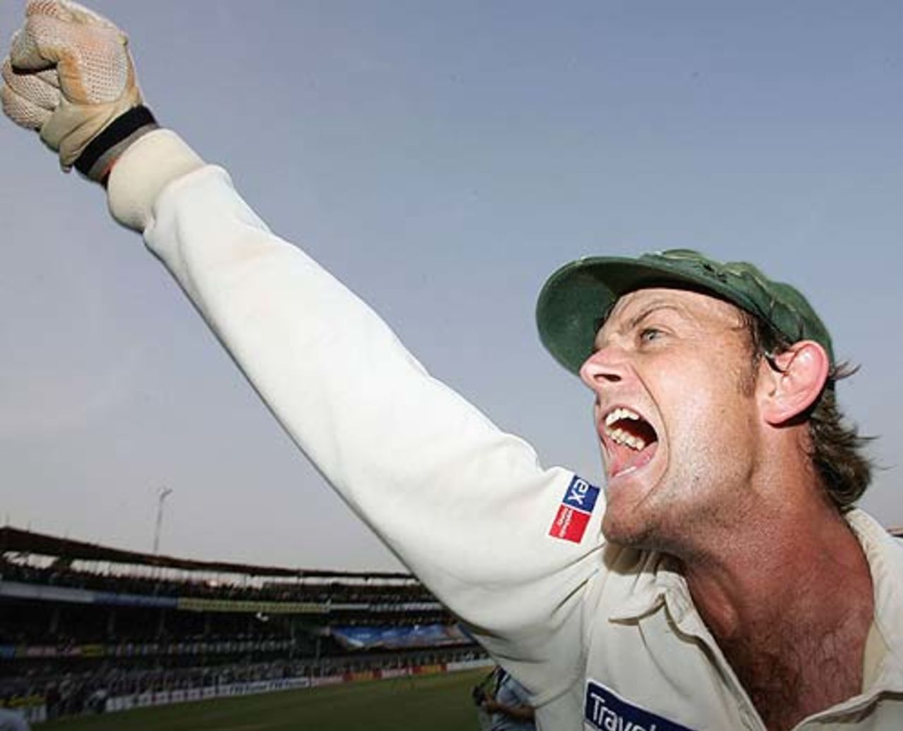 October 29: Adam Gilchrist exults as Australia conquer the final frontier at Nagpur