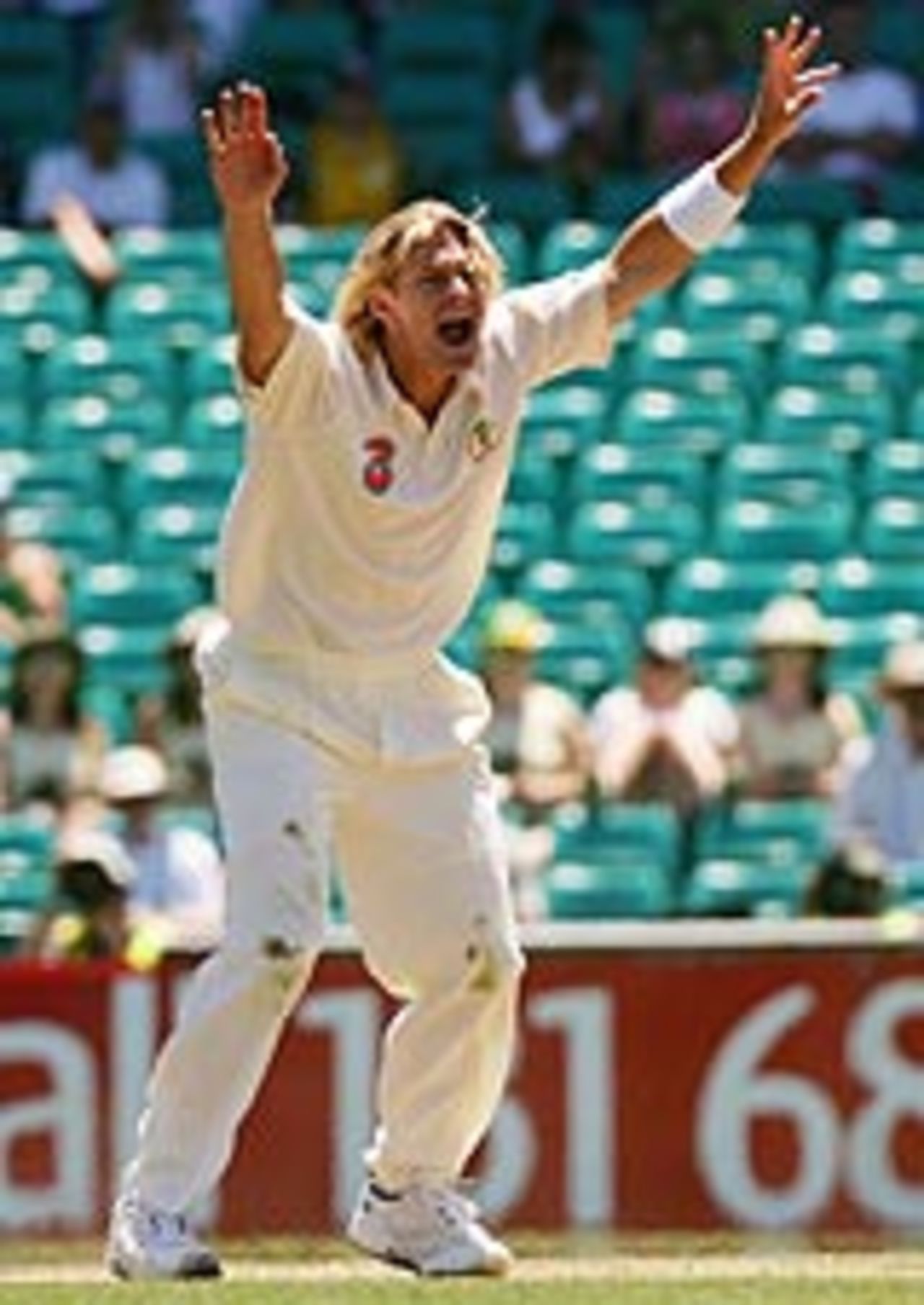 Shane Watson celebrates his first wicket, Australia v Pakistan, 3rd Test, Sydney, January 5, 2005