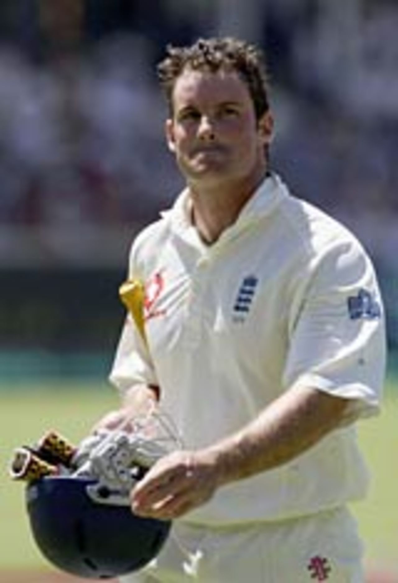 Andrew Strauss looks dejected as he walks off, South Africa v England, 3rd Test, Cape Town, 4th day, January 5th, 2005