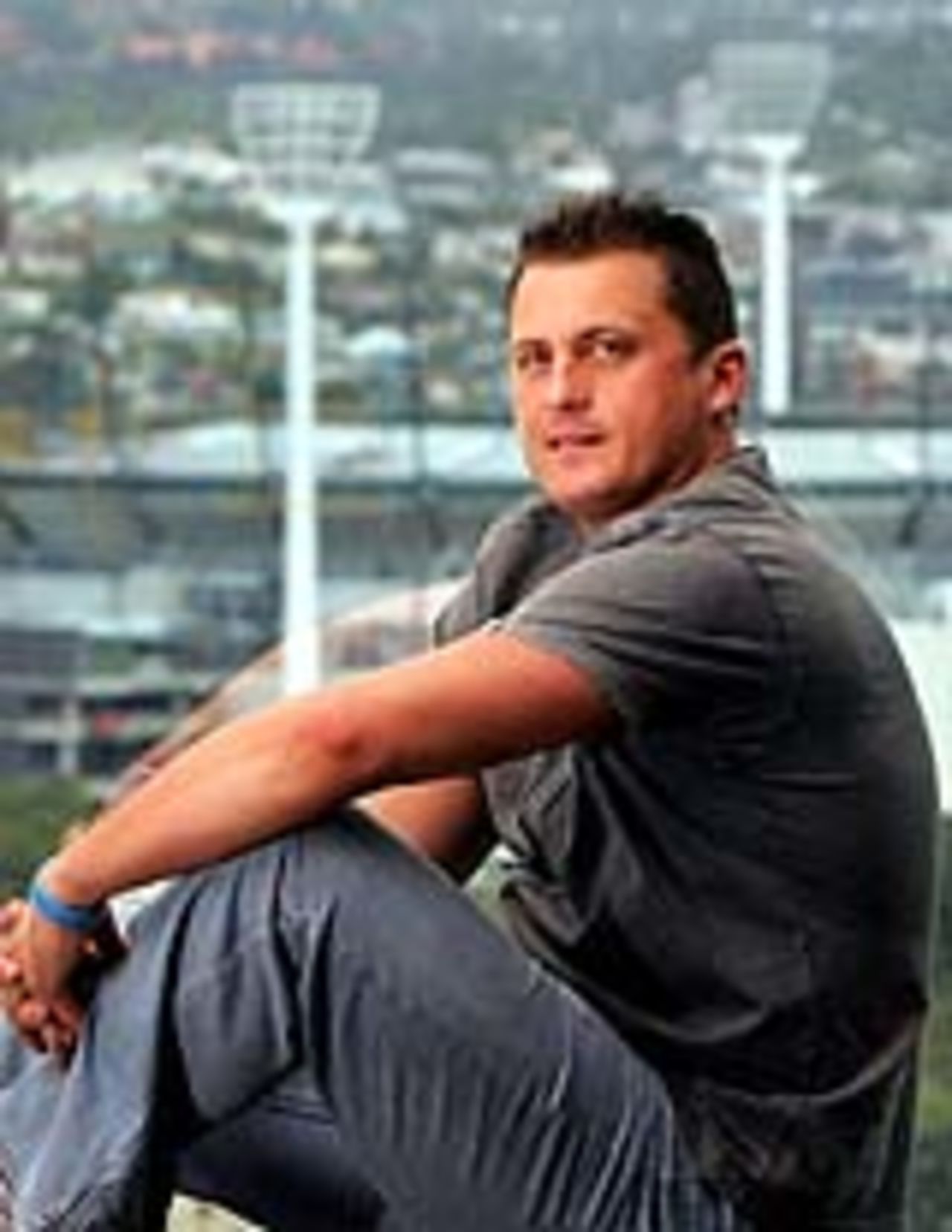 Darren Gough relaxes in Melbourne ahead of the ICC's fund-raiser for tsunami victims in South Asia