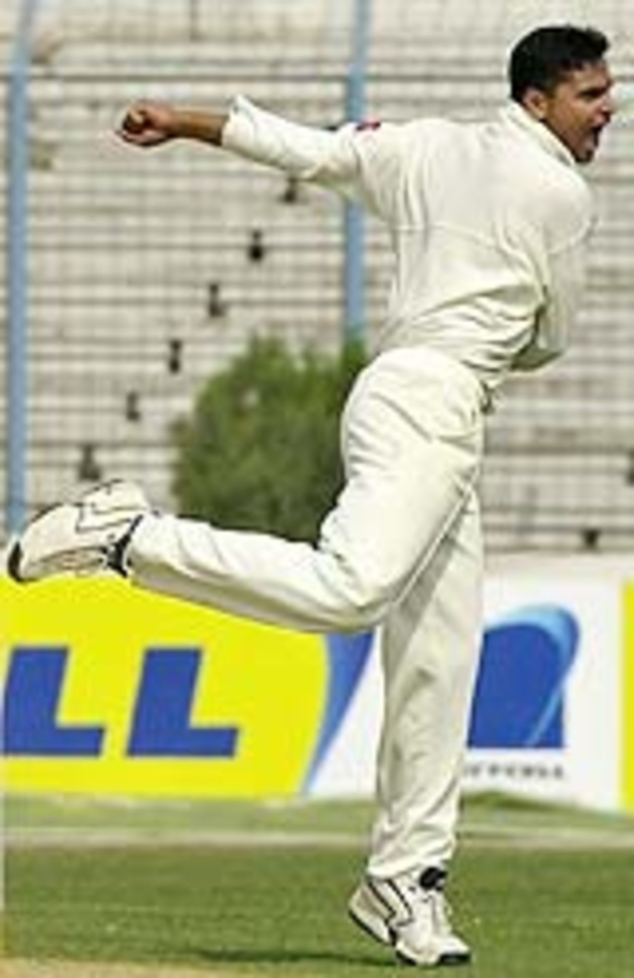 Mashrafe Mortaza celebrates after one of his wickets, Bangladesh v Zimbabwe, 1st Test, Chittagong, 3rd day, January 8, 2005