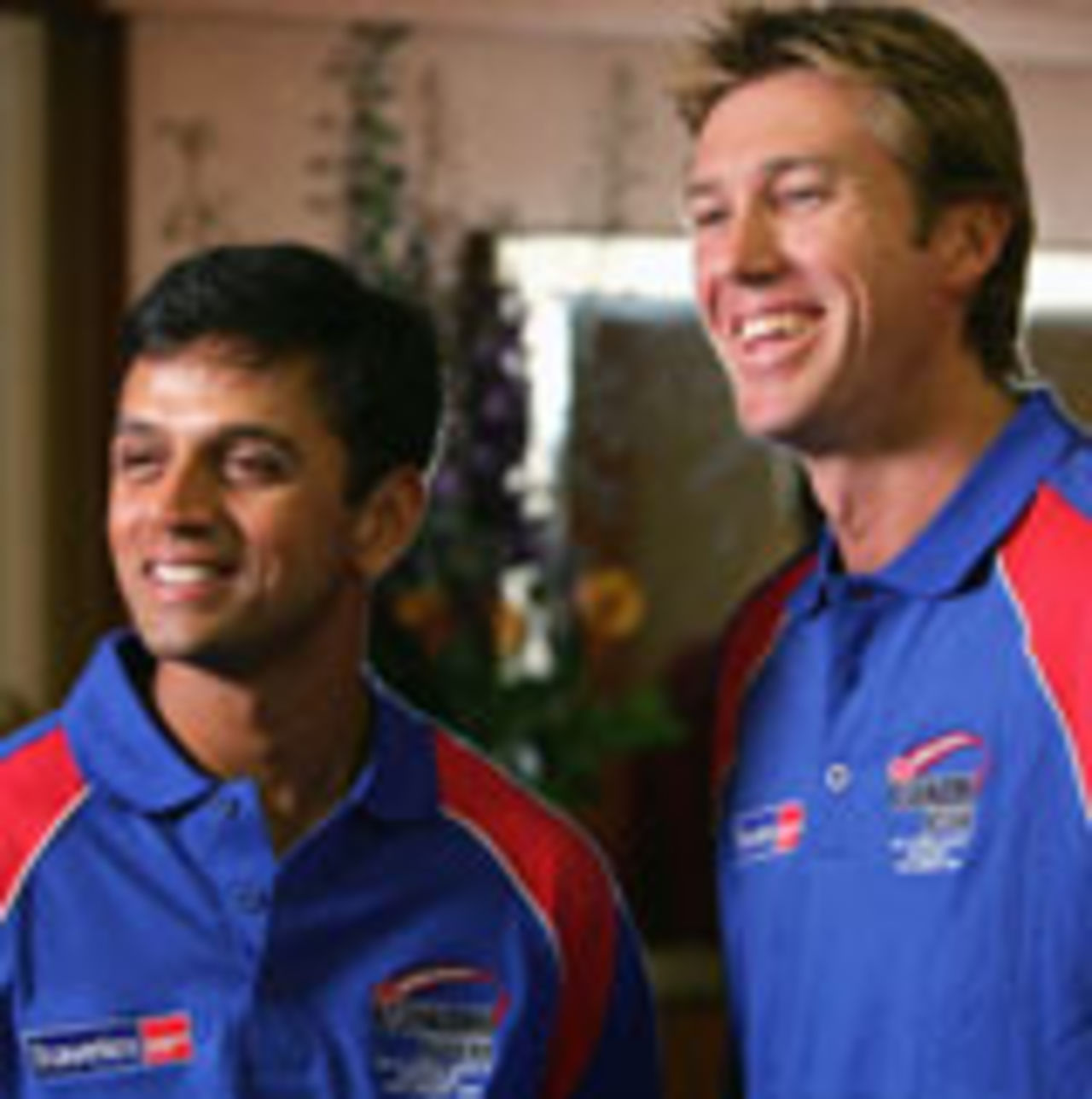 Rahul Dravid and Glenn McGrath meet the press ahead of the ICC's fund-raiser at Melbourne