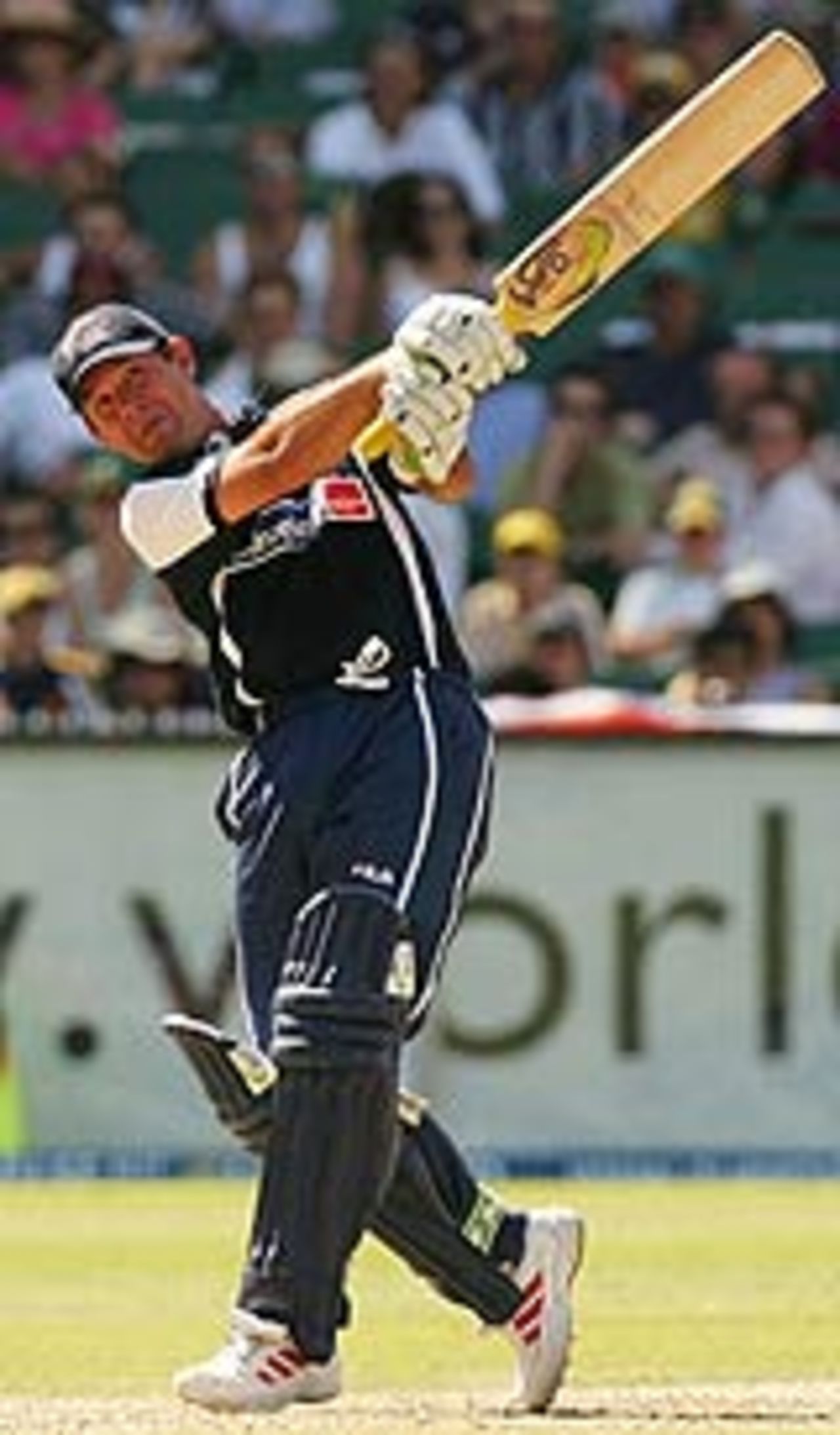 Ricky Ponting tonks one to long-on, ICC XI v Asian XI, Melbourne, January 10, 2005