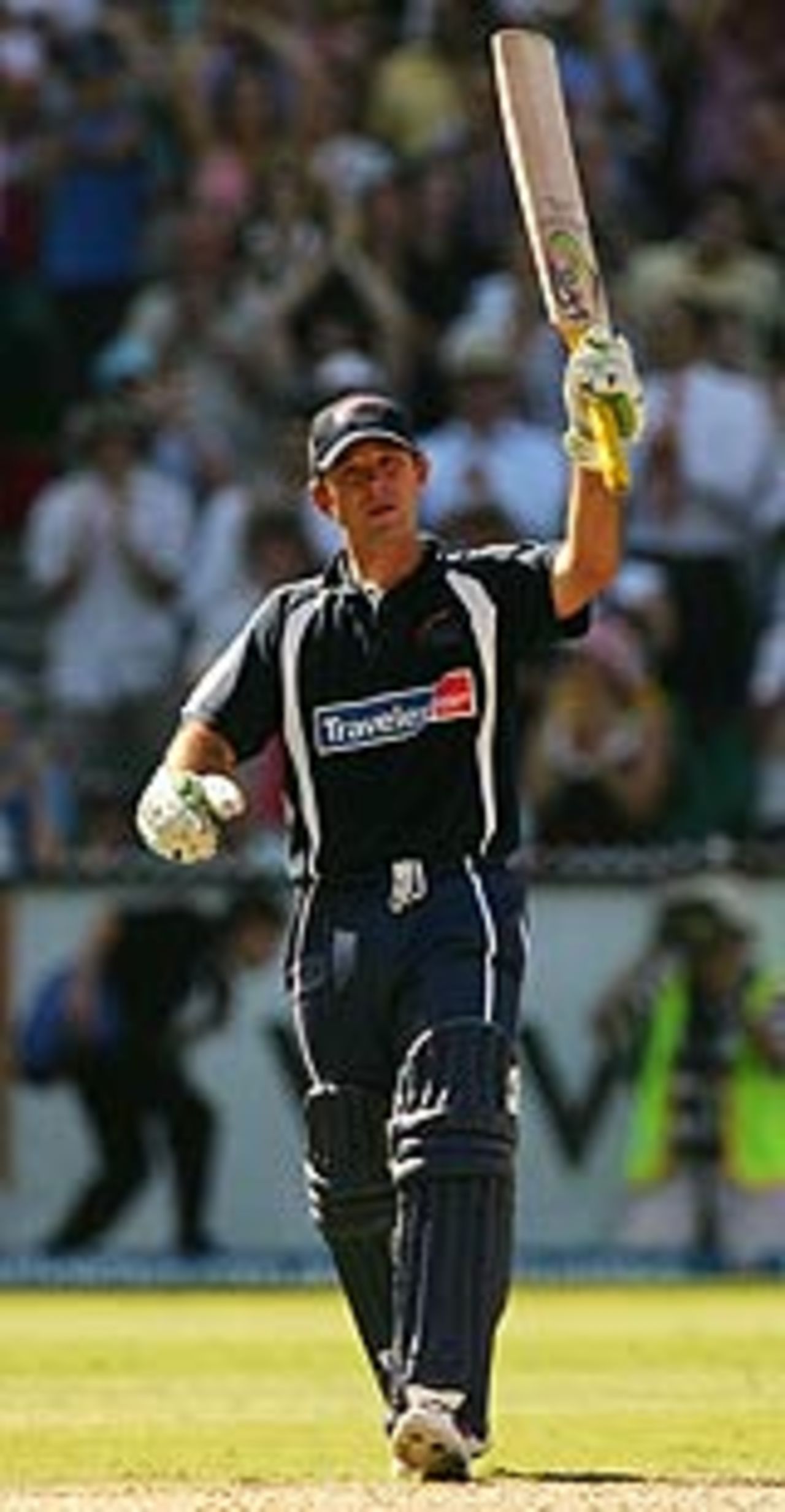 Ricky Ponting acknowledges applause for his hundred, ICC XI v Asian XI, Melbourne, January 10, 2005