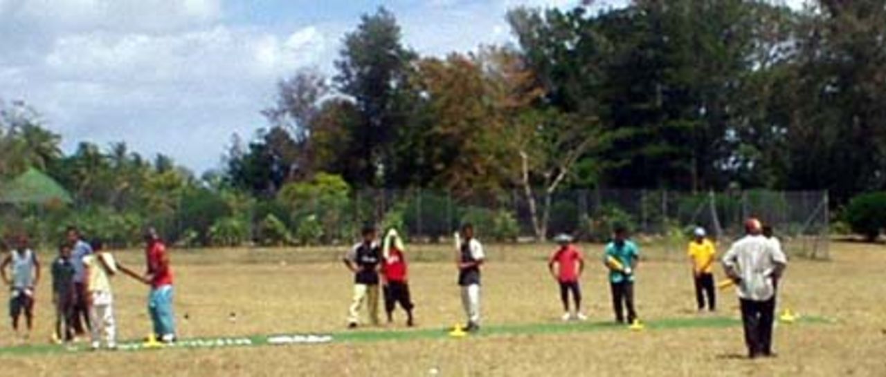 Action from the Tonga U/15 squad training camp
