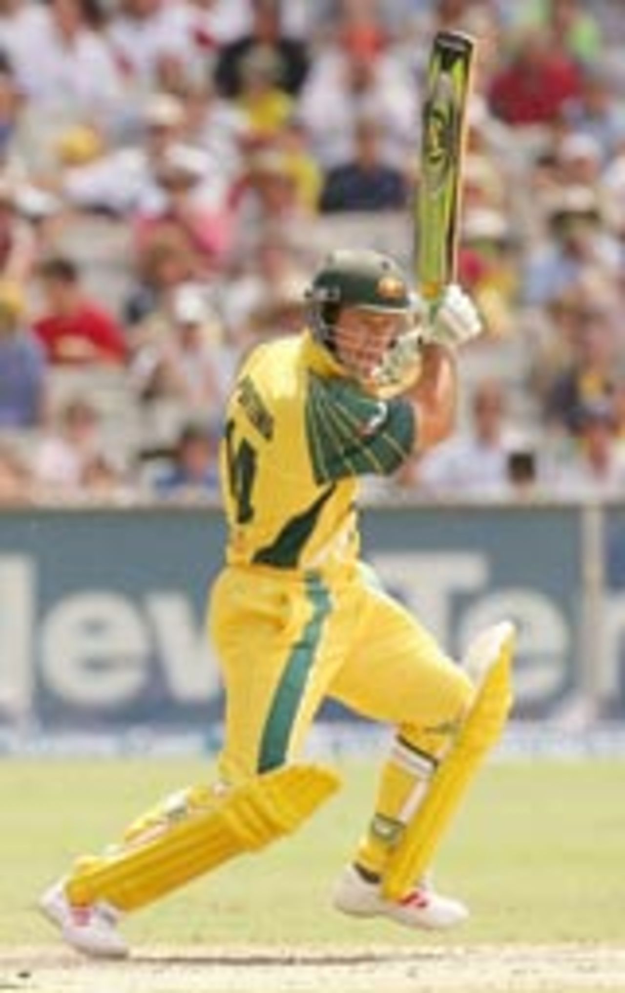 Ricky Ponting forces one on the off side, Australia v West Indies, 1st match, VB Series, January 14, 2005
