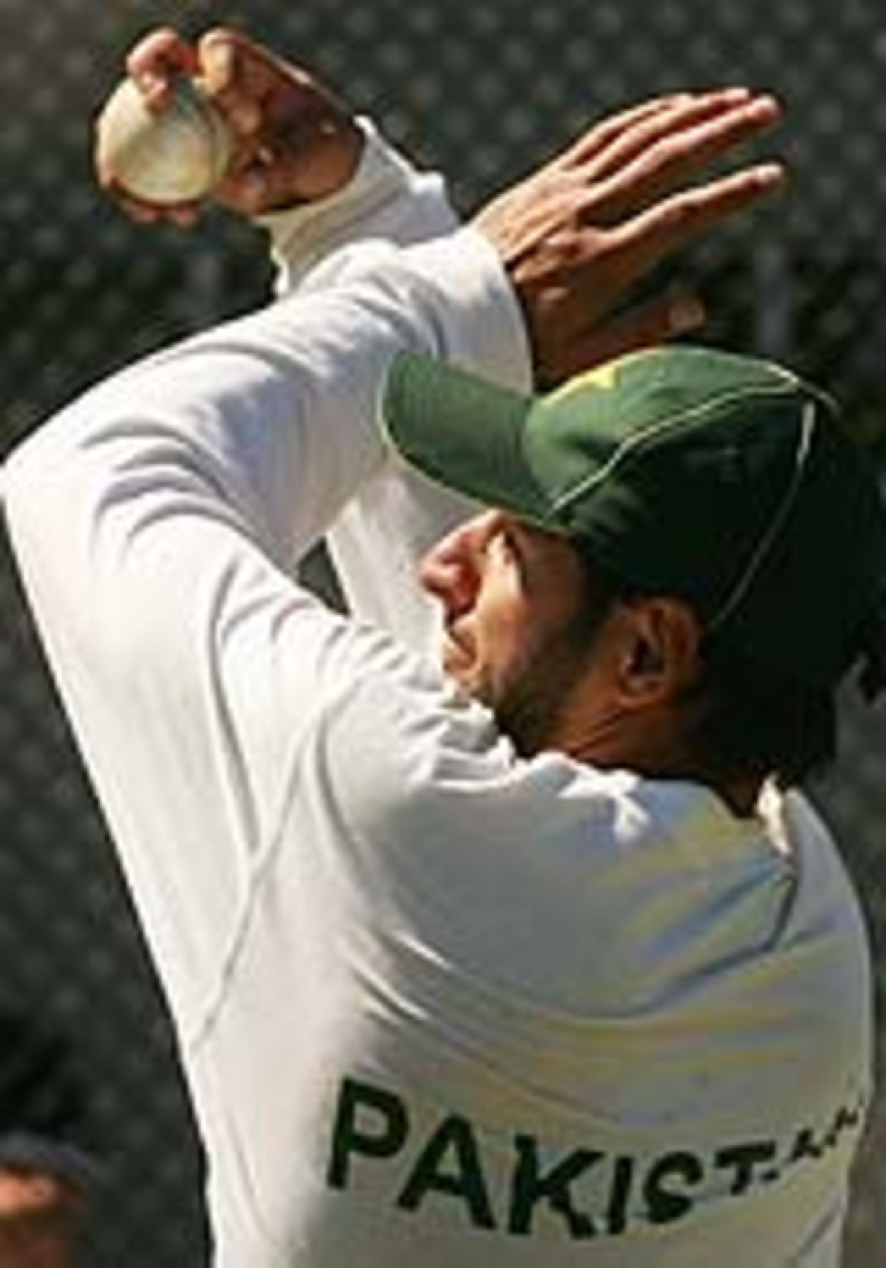 Shahid Afridi during the practice session, Australia v Pakistan, Hobart