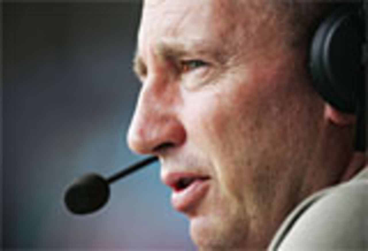 Jonathan Agnew at the final Test between South Africa and England, Centurion, January 21, 2005