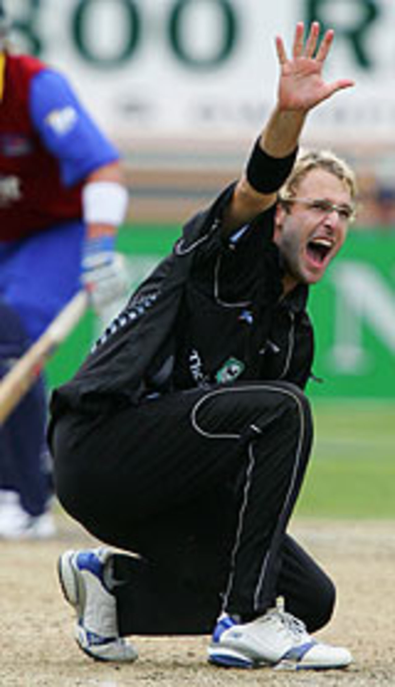 Daniel Vettori appeals, New Zealand v FICA World XI, 1st match, Christchurch, January 22, 2004