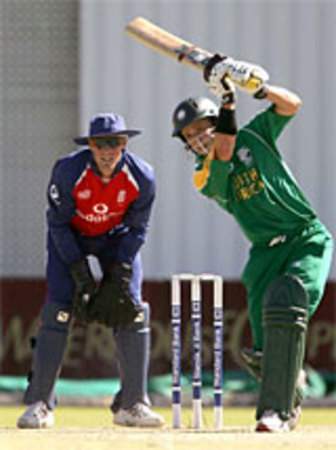 Boeta Dippenaar hits out in the warm-up match, South Africa A v England, Kimberley, January 26, 2005