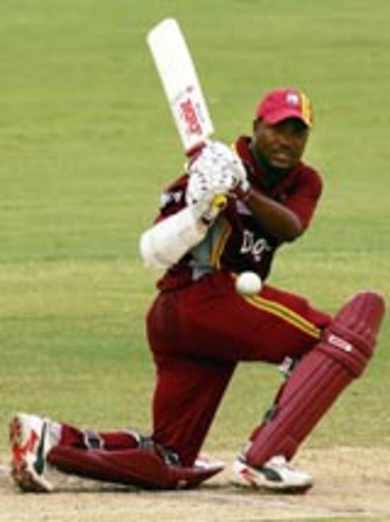 Brian Lara plays the sweep shot, West Indies v Pakistan, VB Series, Adelaide, January 28, 2005