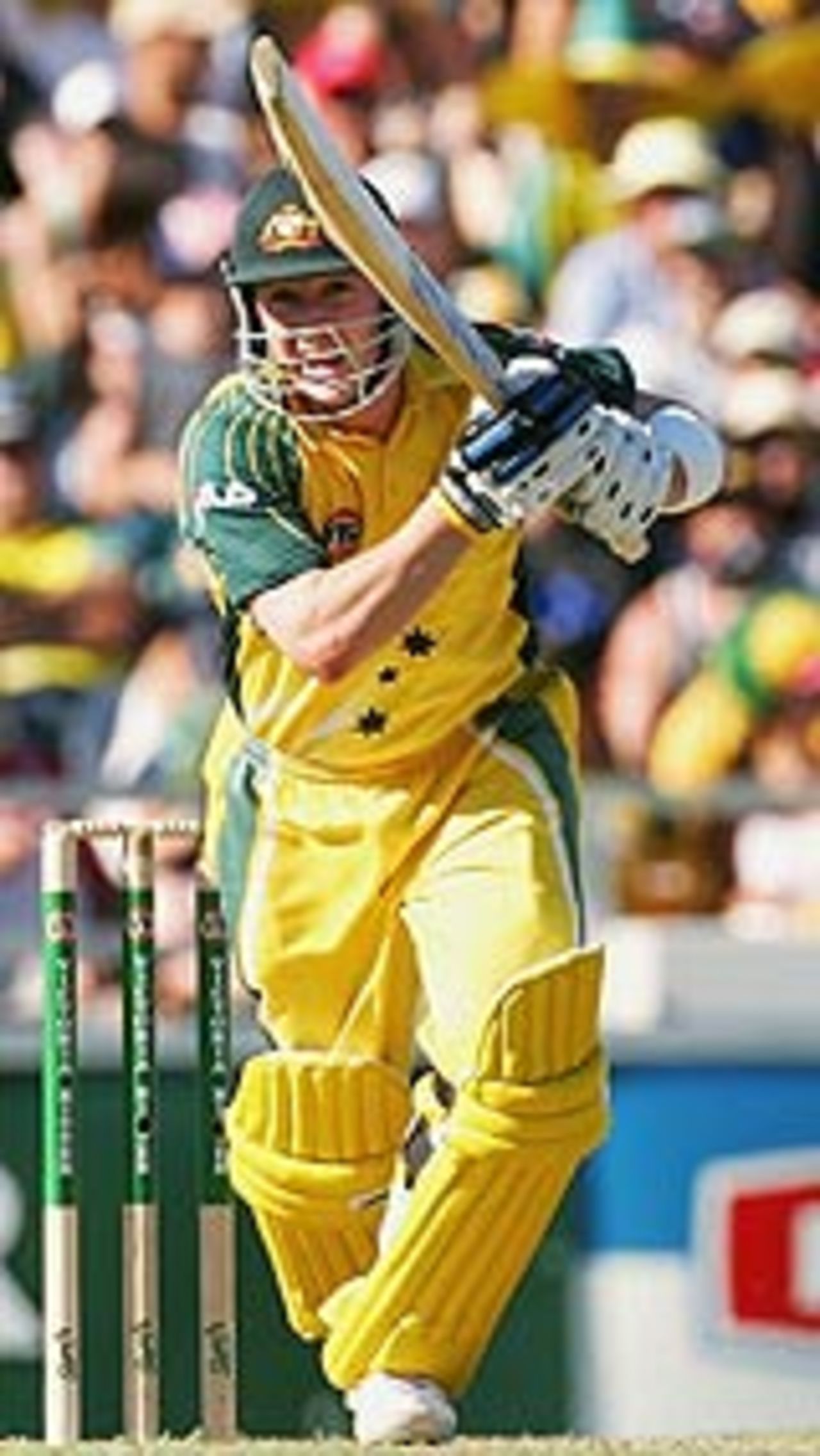 Michael Clarke drives, Australia v Pakistan, VB Series, Perth, January 30, 2005