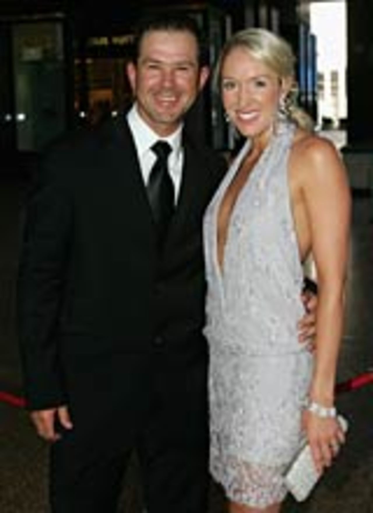 Ricky and Rianna Ponting arrive for the 2005 Allan Border Medal Dinner held at Crown Casino, Melbourne, January 31, 2005