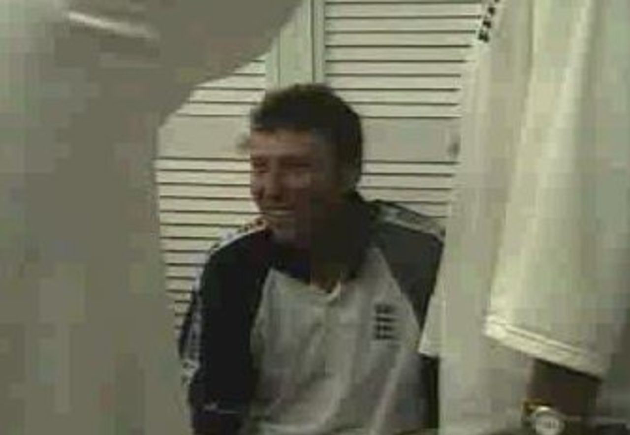 3rd Test, West Indies v England Feb 13-17 1998 Final day. A relieved Mike Atherton after the winning runs are scored