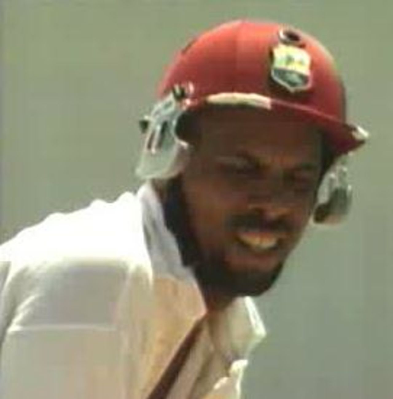 Jimmy Adams batting during the 4th England-West Indies test at Bourda in 1998