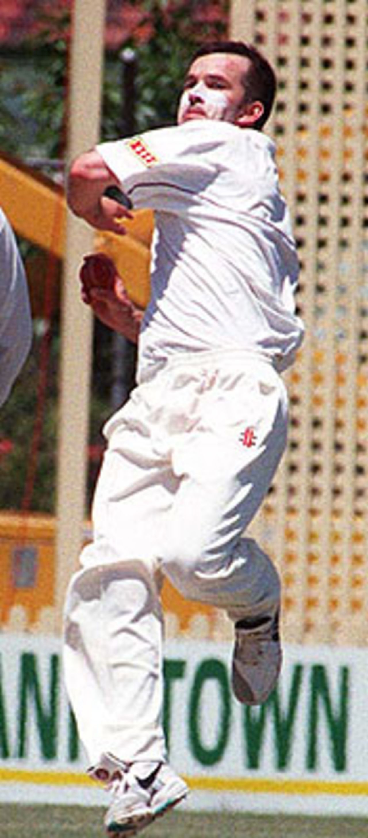 Adam Dale bowling during the New South Wales v Queensland match on the 17th November, 1998