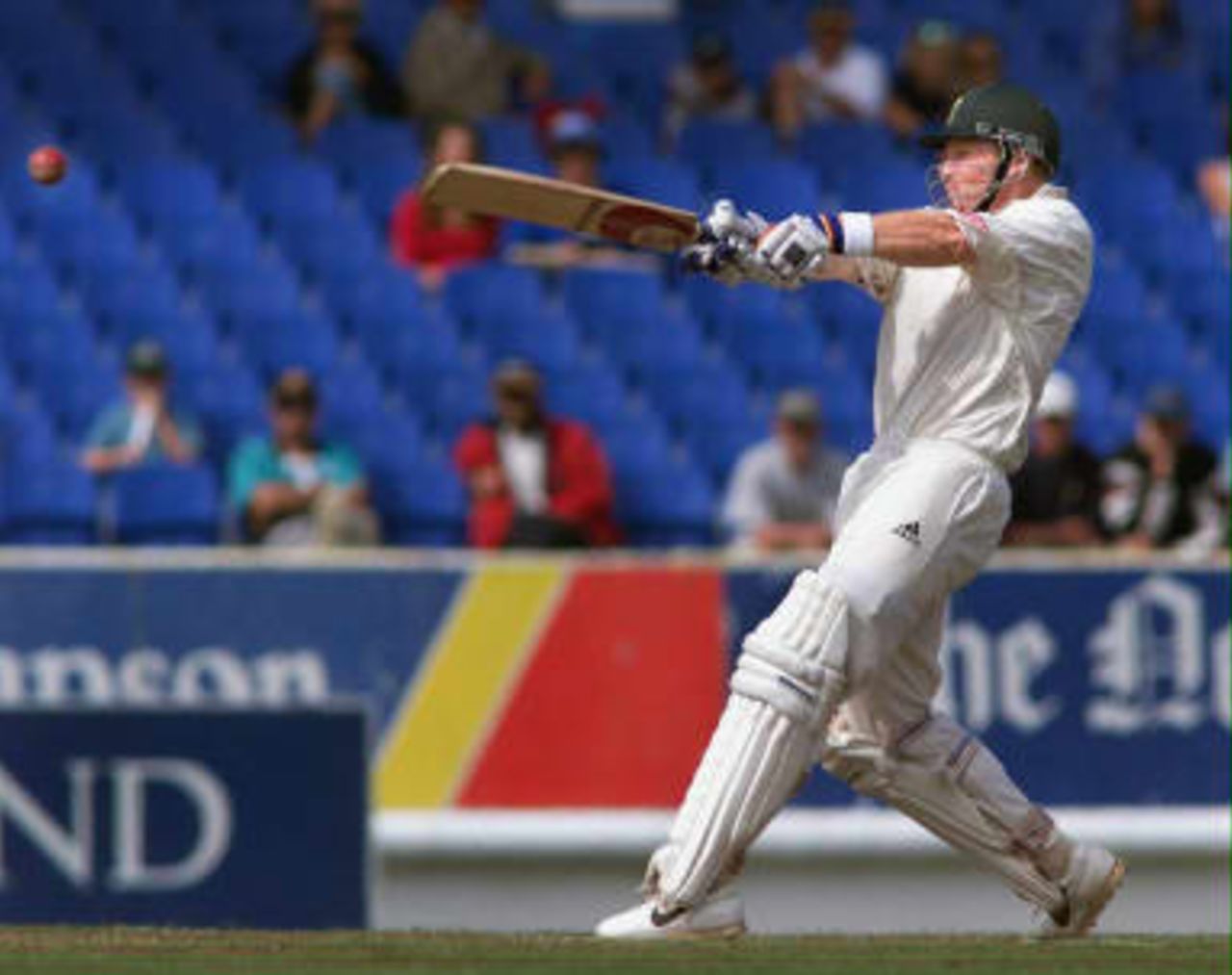 Cullinan lofts a drive - South Africa in New Zealand, 1998/99, 1st Test, New Zealand v South Africa, Eden Park, Auckland, 28 February 1999