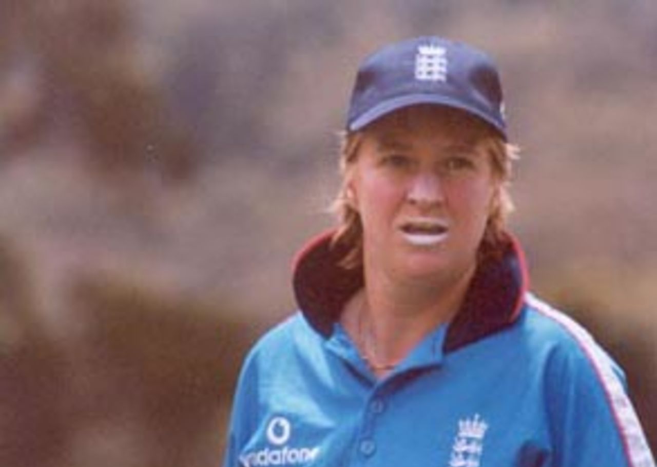 Karen Smithies, England captain vs Australia at Bowral, 1 Feb 2000