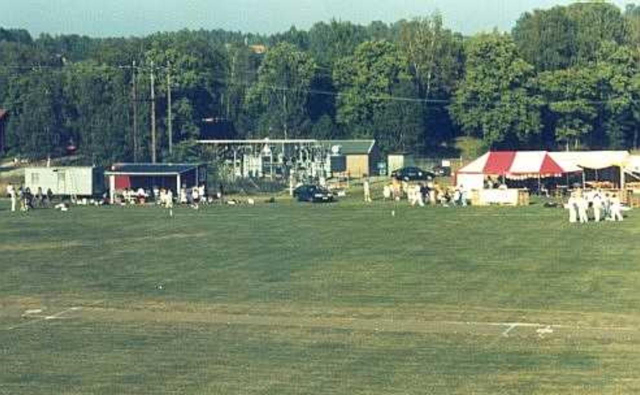 The G.C.P. in Kolsva from the air after the Swedish Championship Final between Mariestad CC & Malmö CC in August-96