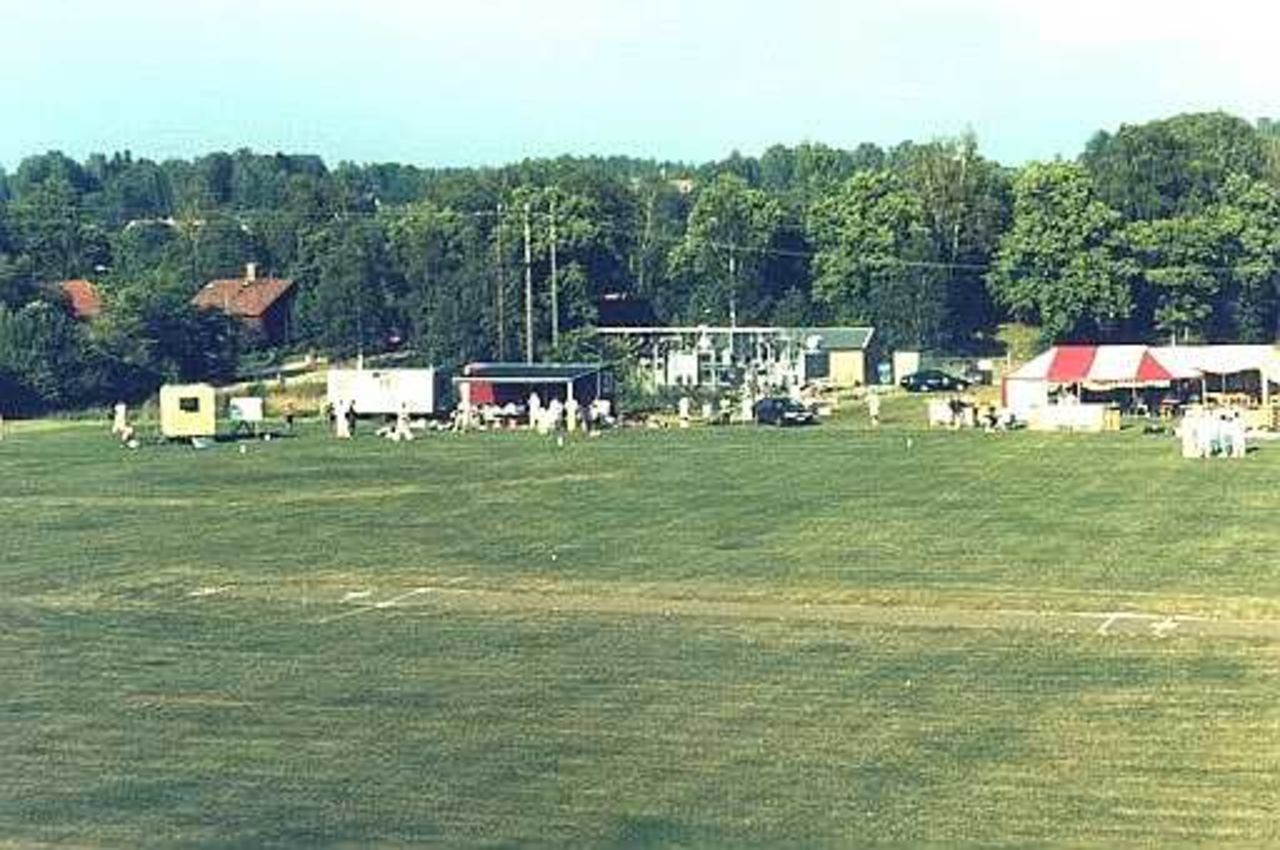 The G.C.P. in Kolsva from the air after the Swedish Championship Final between Mariestad CC & Malmö CC in August-96 in August-96