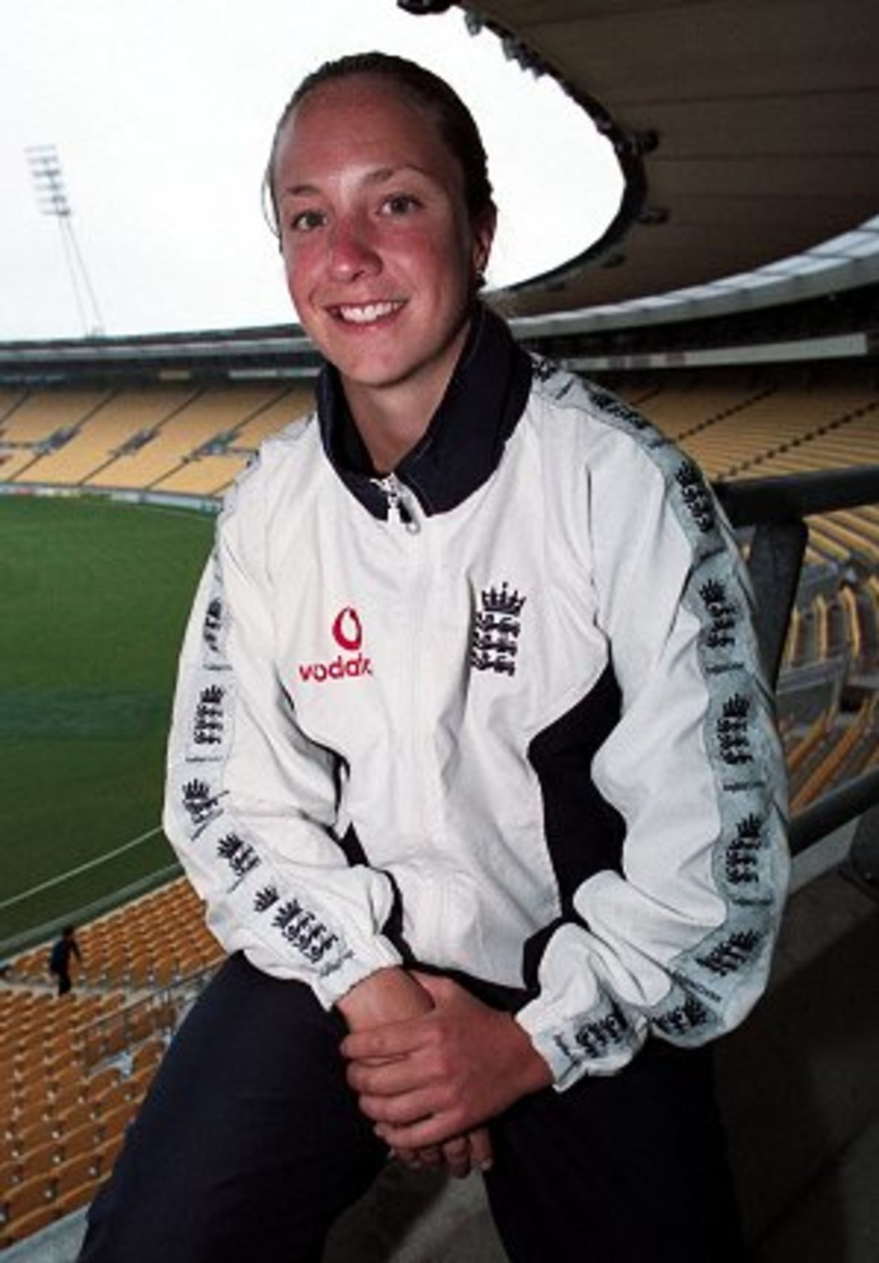 England women's captain Clare Connor pictured at the WestpacTrust Stadium in Wellington, New Zealand. Clare and her England team will hope for more success when they visit New Zealand for the CricInfo Women's World Cup in November and December - England lost the recent One Day International Series 5-0.